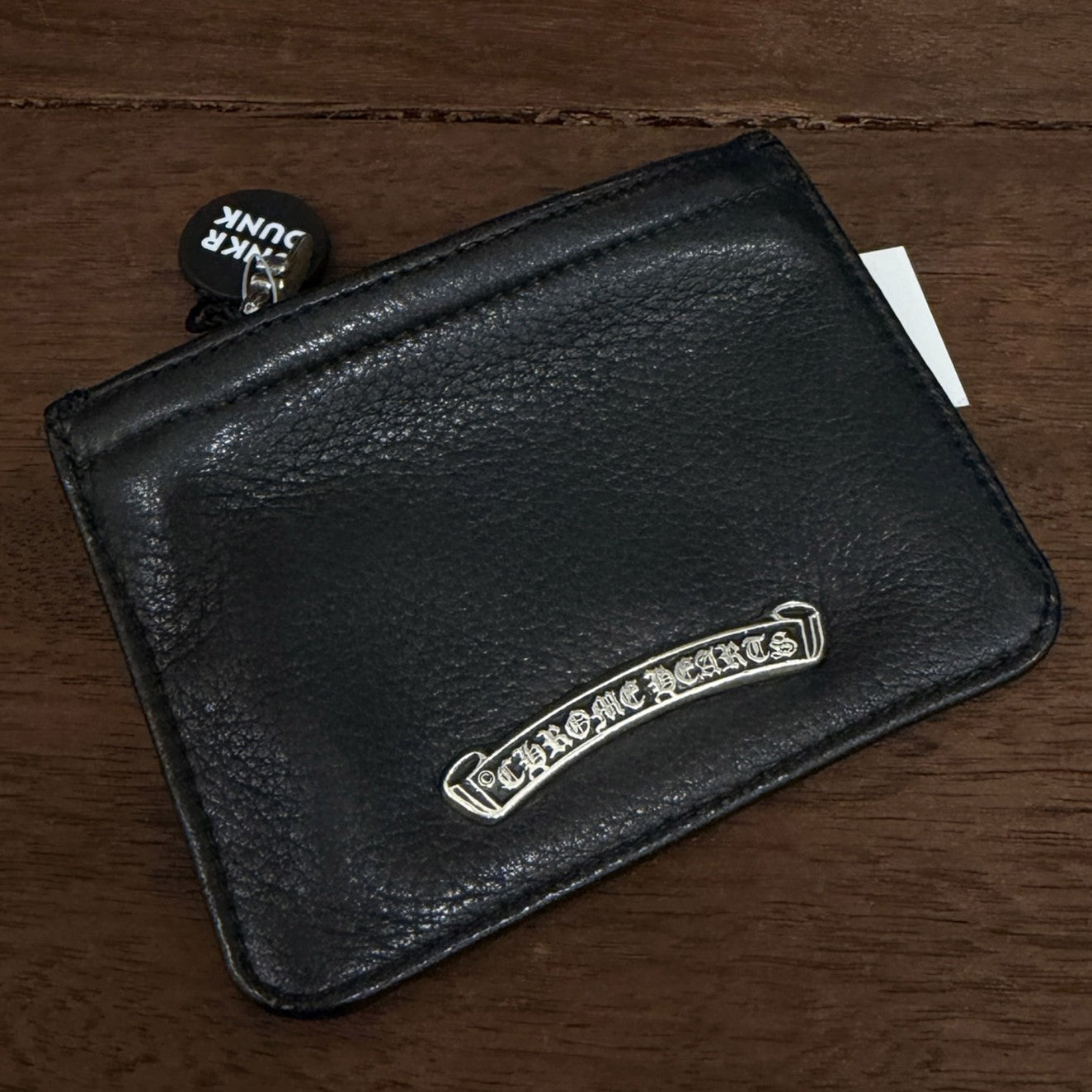 CHROME HEARTS Dagger Zip Leather Change Purse Coin Case クロム