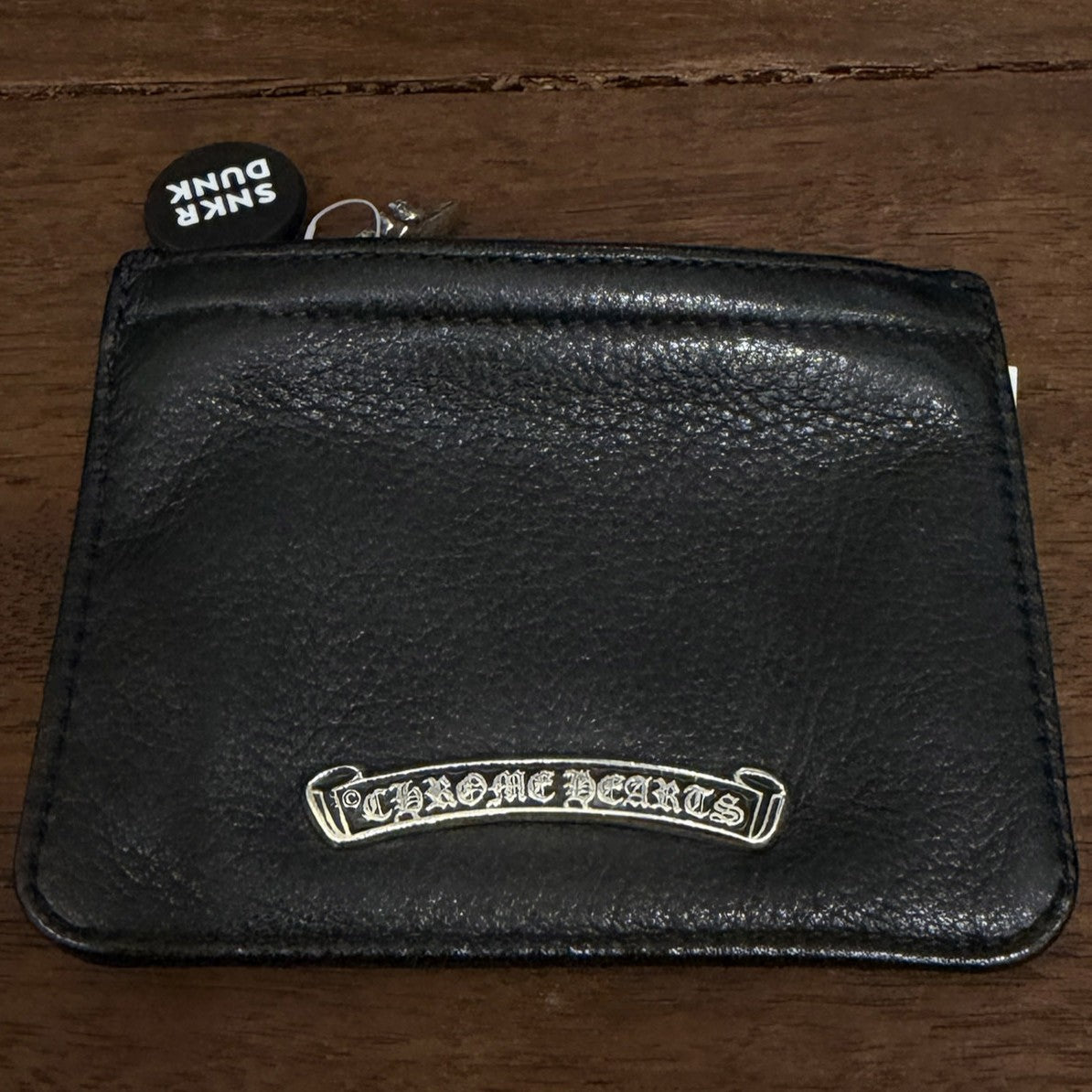 CHROME HEARTS Dagger Zip Leather Change Purse Coin Case クロム