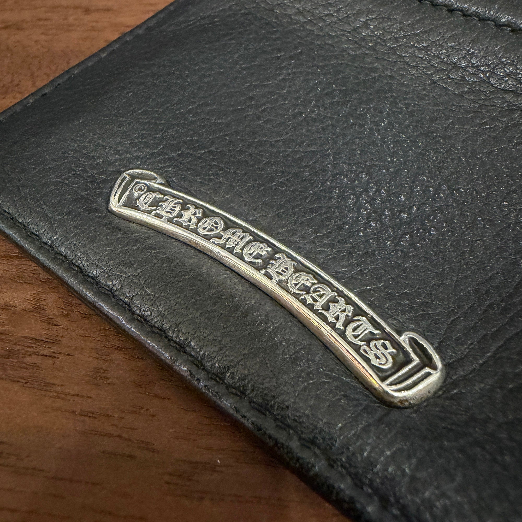 CHROME HEARTS Dagger Zip Leather Change Purse Coin Case クロム