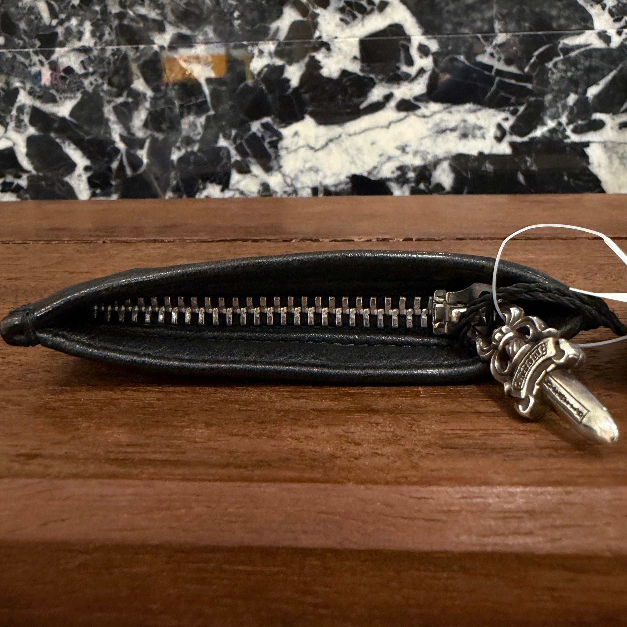 CHROME HEARTS Dagger Zip Leather Change Purse Coin Case クロムハーツ ダガージップ レザー チェンジパース コインケース