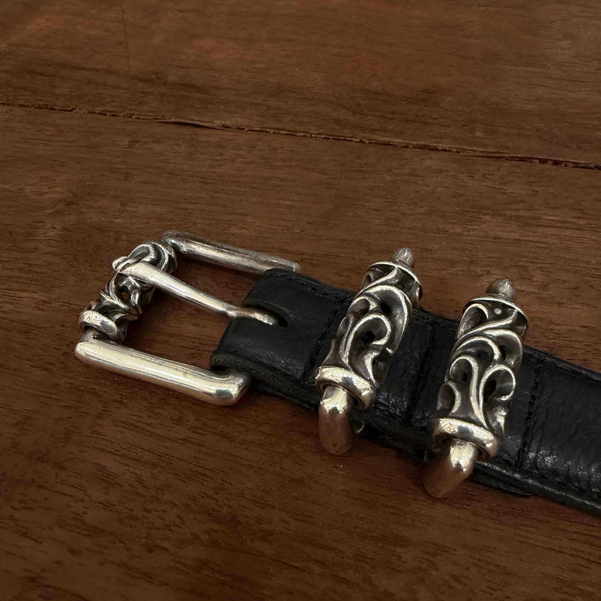 CHROME HEARTS 1.0 3PC Roller Leather Belt Size 34 inch クロムハーツ 1.0 3PC ローラー レザーベルト サイズ34インチ