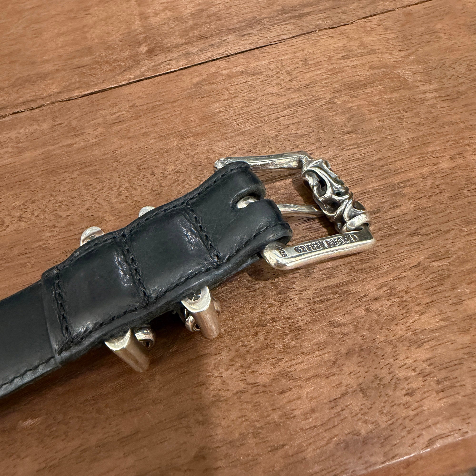 CHROME HEARTS 1.0 3PC Roller Leather Belt Size 34 inch クロムハーツ 1.0 3PC ローラー レザーベルト サイズ34インチ