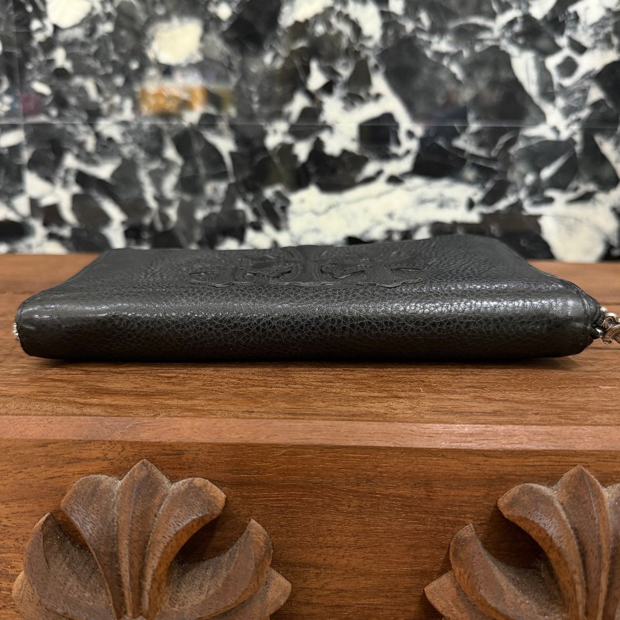 CHROME HEARTS 3 Cemetery Cross Leather Patch REC F ZIP Wallet クロムハーツ 3セメタリークロス レザーパッチ レック F ジップ ウォレット