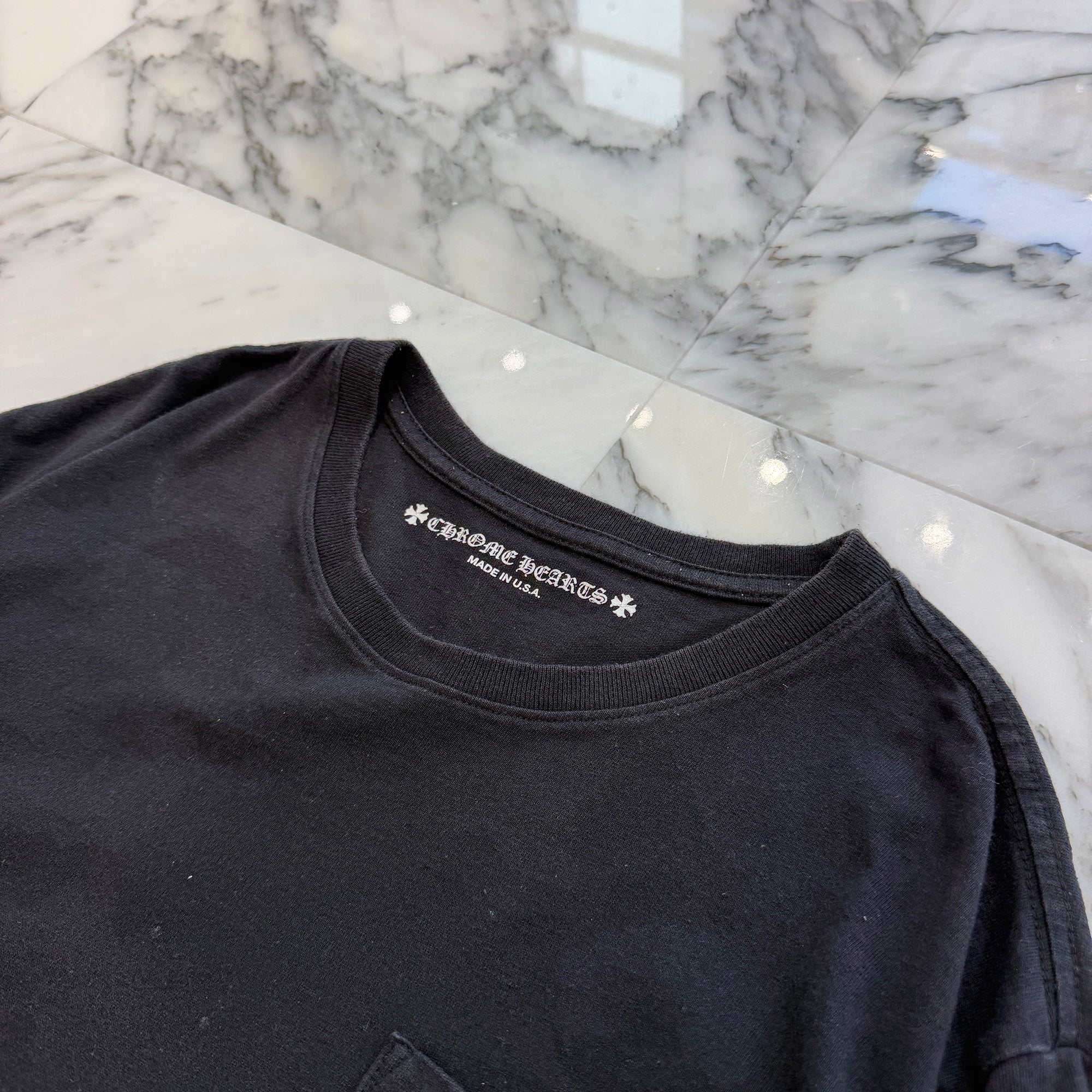 CHROME HEARTS American Flag Back Scroll Logo Label Long Sleeve Tee Size XL クロムハーツ アメリカンフラッグ バックスクロール ロゴラベル ロングスリーブ Tシャツ サイズXL