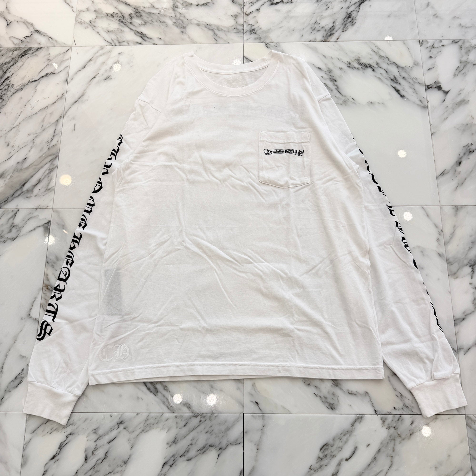 CHROME HEARTS Back Scroll Label Logo Long Sleeve Tee Size L クロムハーツ バックスクロールラベルロゴ ロングスリーブTシャツ サイズL