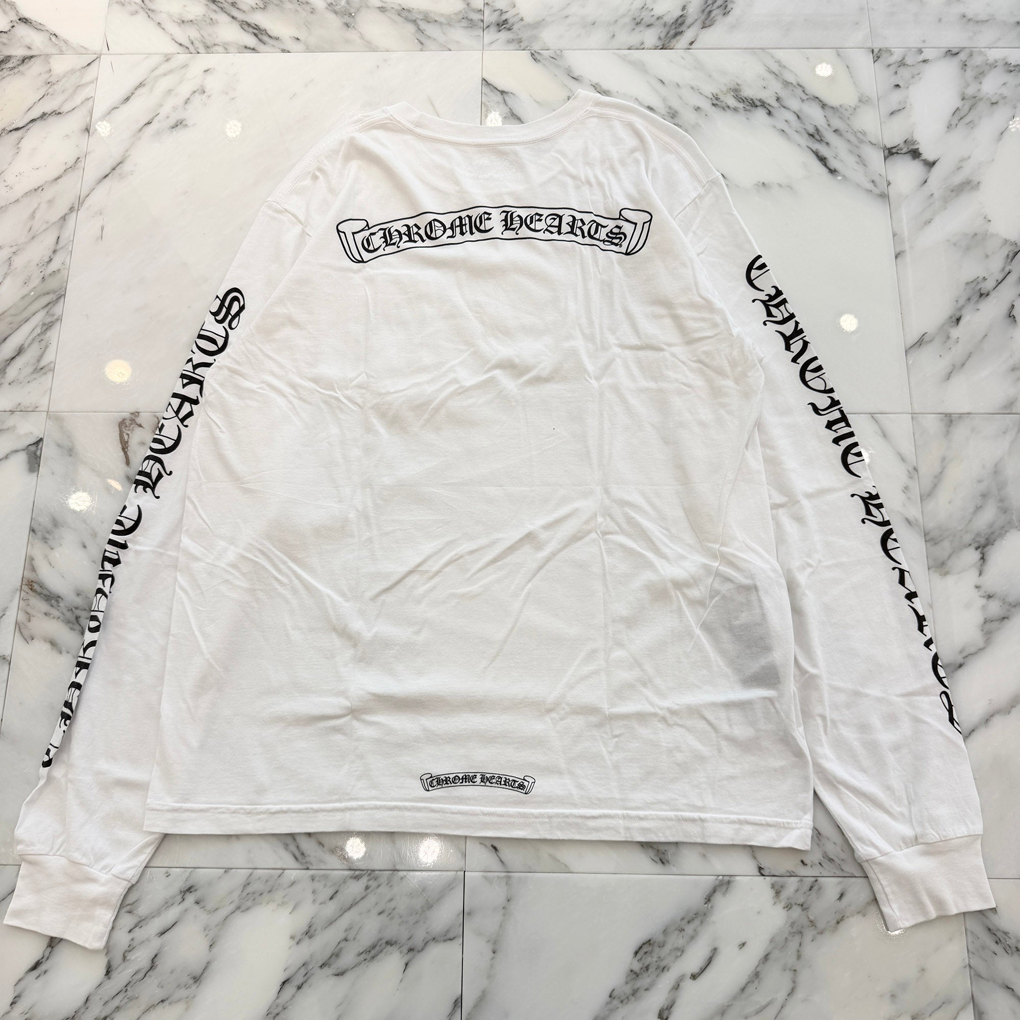 CHROME HEARTS Back Scroll Label Logo Long Sleeve Tee Size L クロムハーツ バックスクロールラベルロゴ ロングスリーブTシャツ サイズL