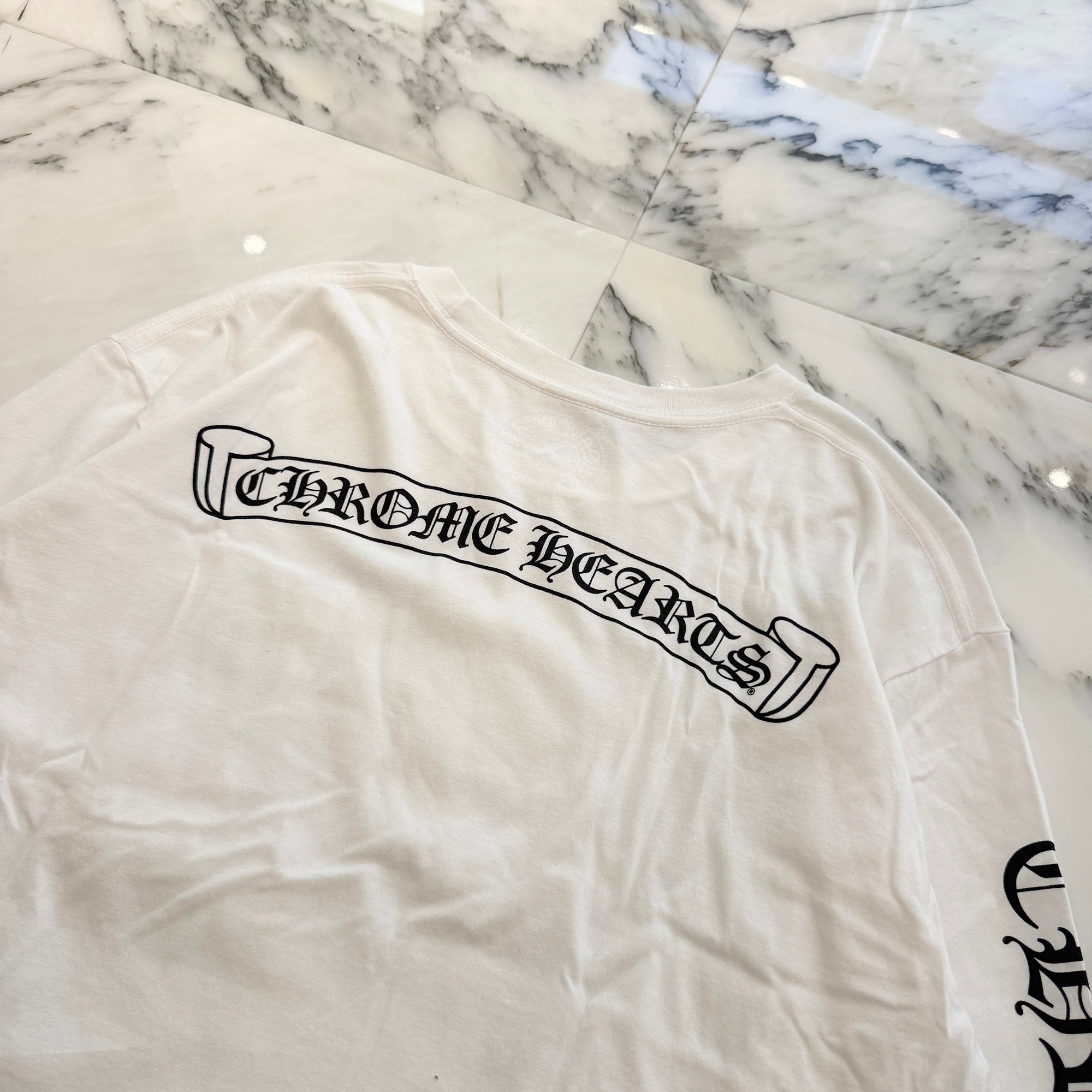 CHROME HEARTS Back Scroll Label Logo Long Sleeve Tee Size L クロムハーツ バックスクロールラベルロゴ ロングスリーブTシャツ サイズL
