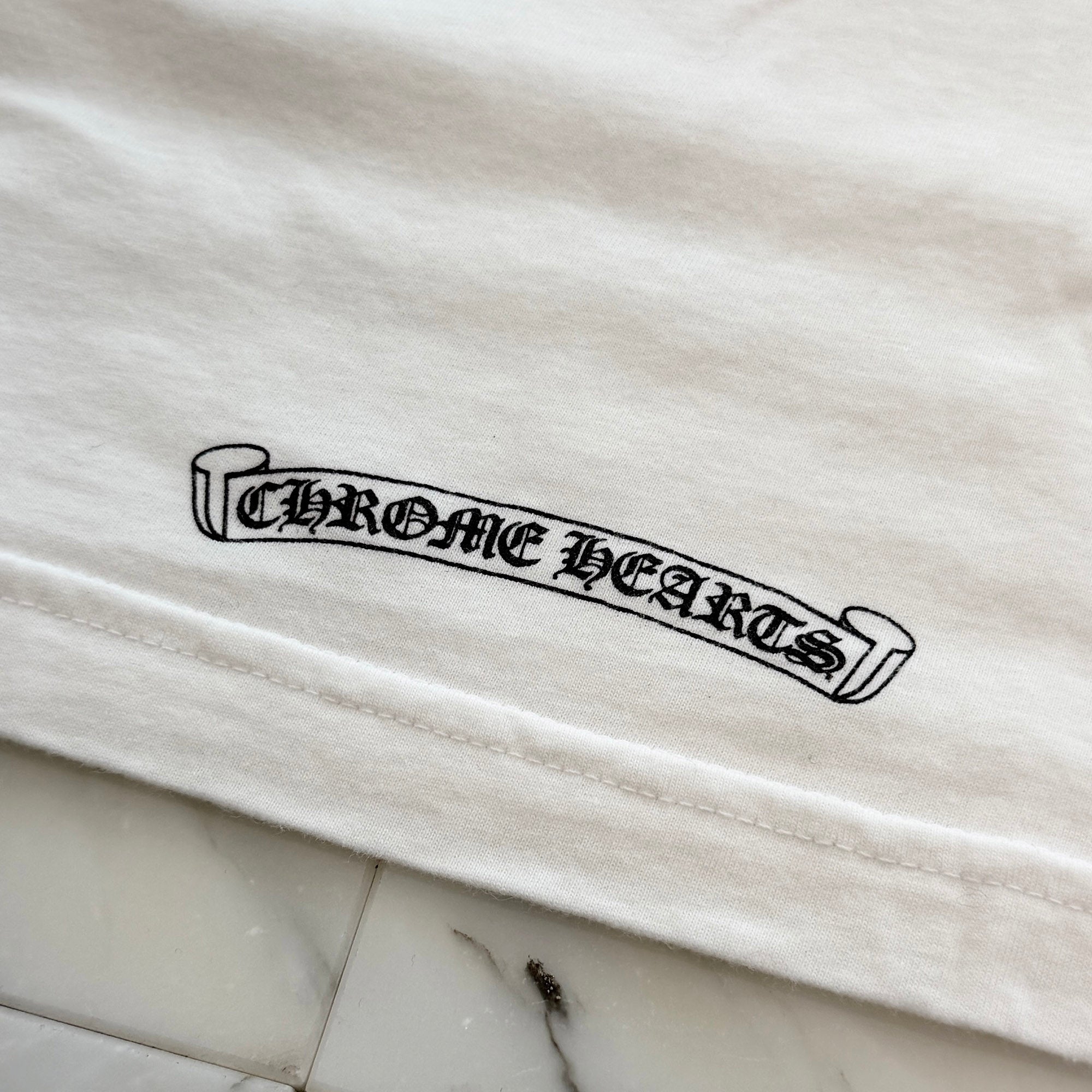 CHROME HEARTS Back Scroll Label Logo Long Sleeve Tee Size L クロムハーツ バックスクロールラベルロゴ ロングスリーブTシャツ サイズL
