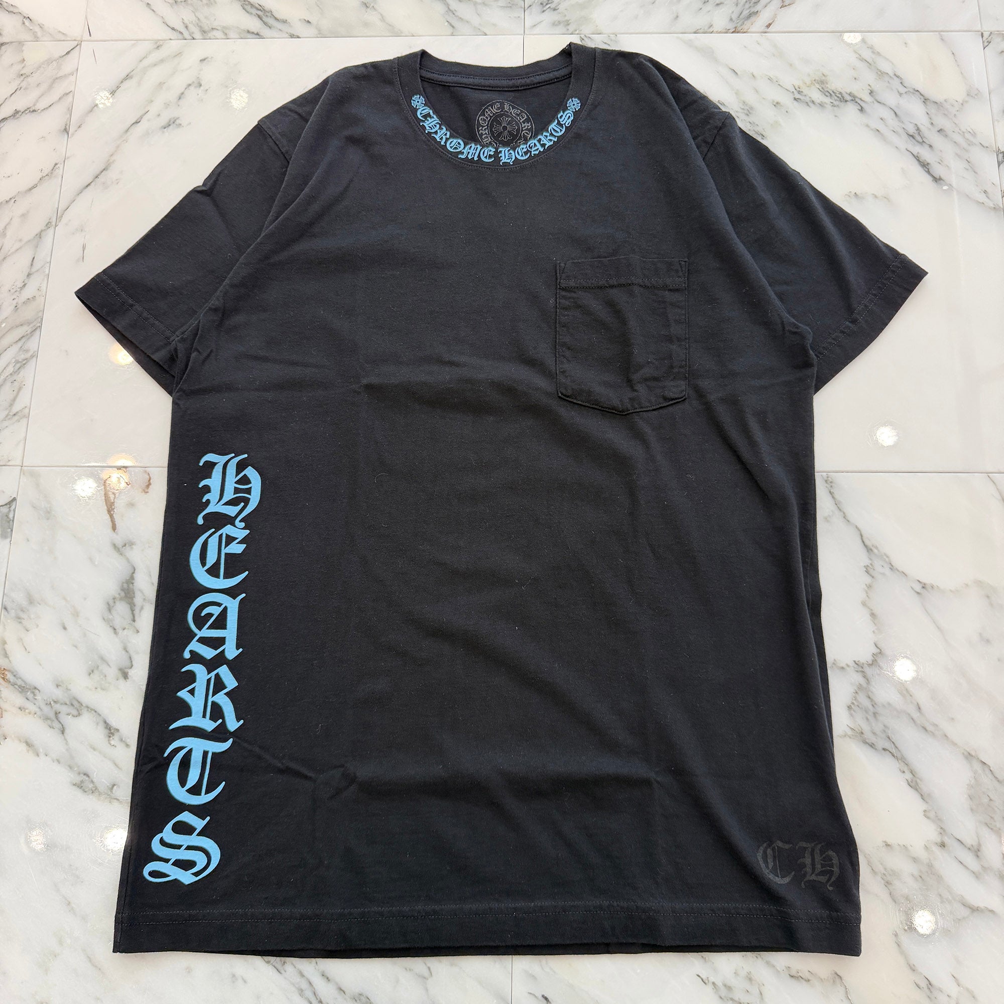 CHROME HEARTS Side Logo Neck Logo Print Tee Size L クロムハーツ サイドロゴ ネックロゴプリント Tシャツ サイズL