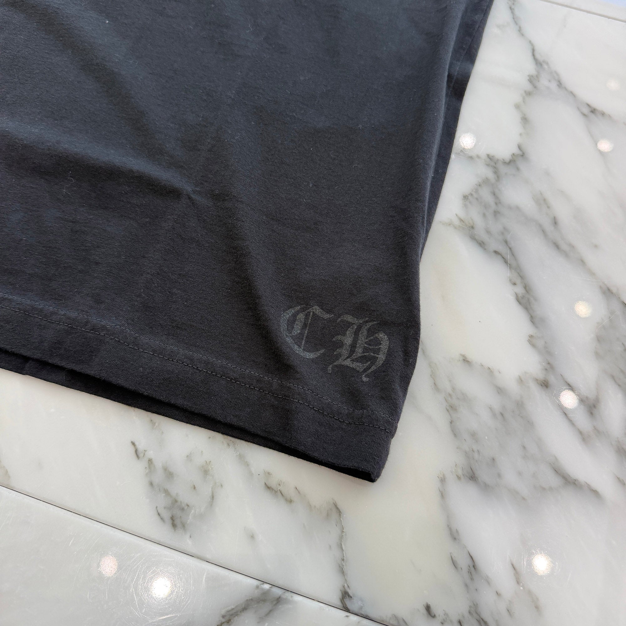 CHROME HEARTS Side Logo Neck Logo Print Tee Size L クロムハーツ サイドロゴ ネックロゴプリント Tシャツ サイズL