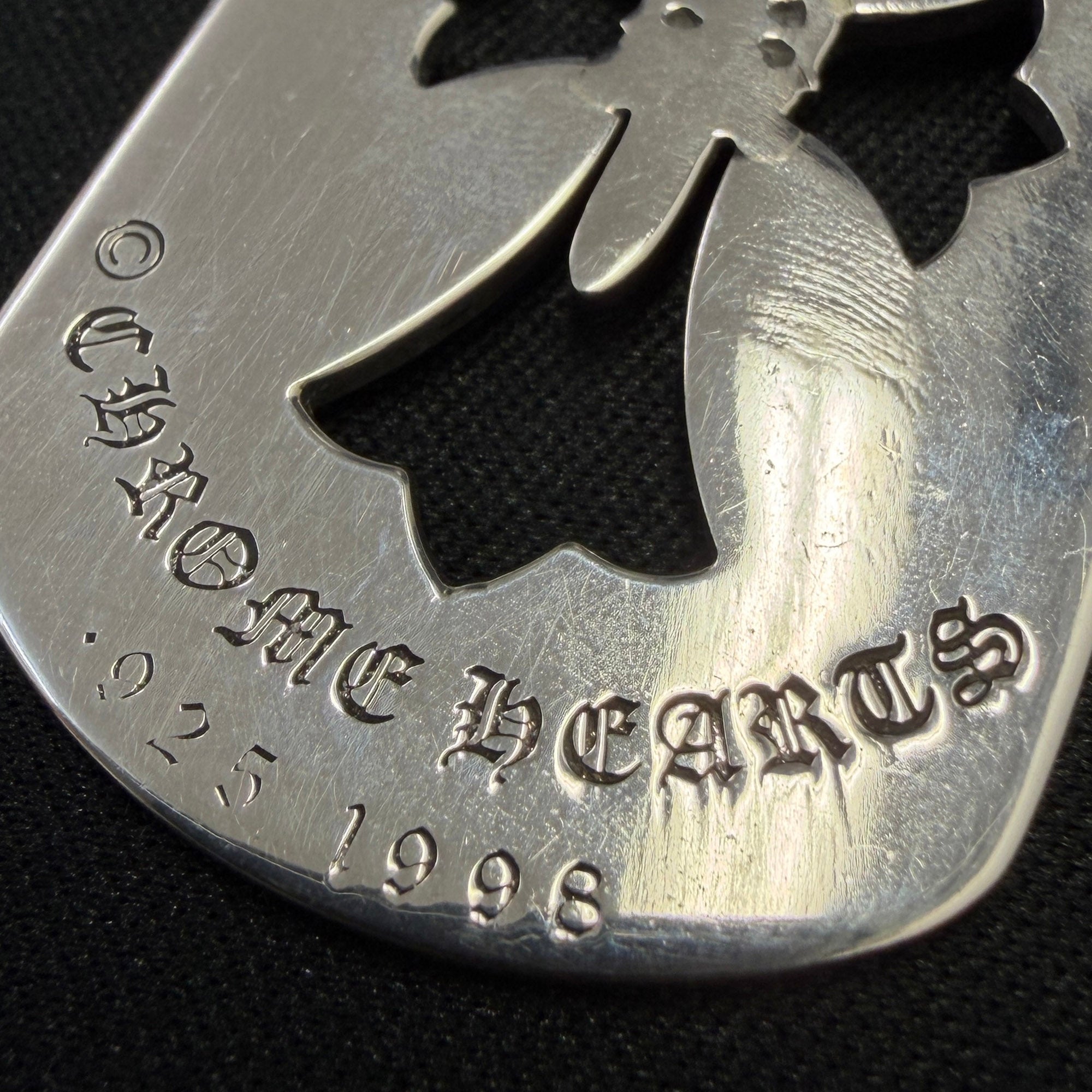 CHROME HEARTS Cut Out Cross Dagger Dock Tag Large Pendant Necklace & Ball Chain クロムハーツ カットアウトクロス ダガー ドッグタグ ラージ ペンダント & ボールチェーン