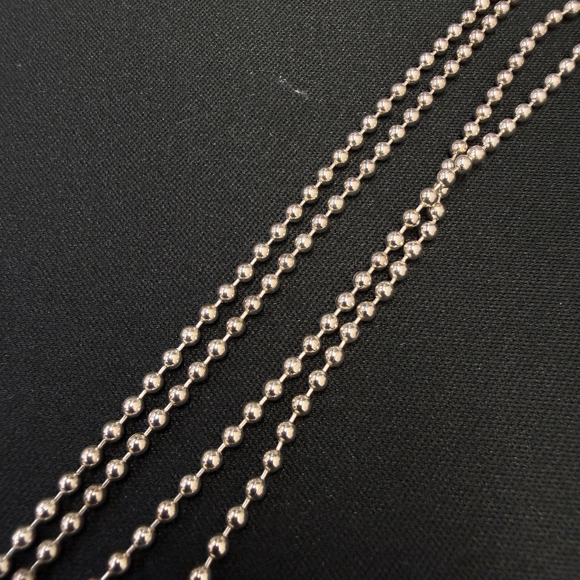 CHROME HEARTS Cut Out Cross Dagger Dock Tag Large Pendant Necklace & Ball Chain クロムハーツ カットアウトクロス ダガー ドッグタグ ラージ ペンダント & ボールチェーン