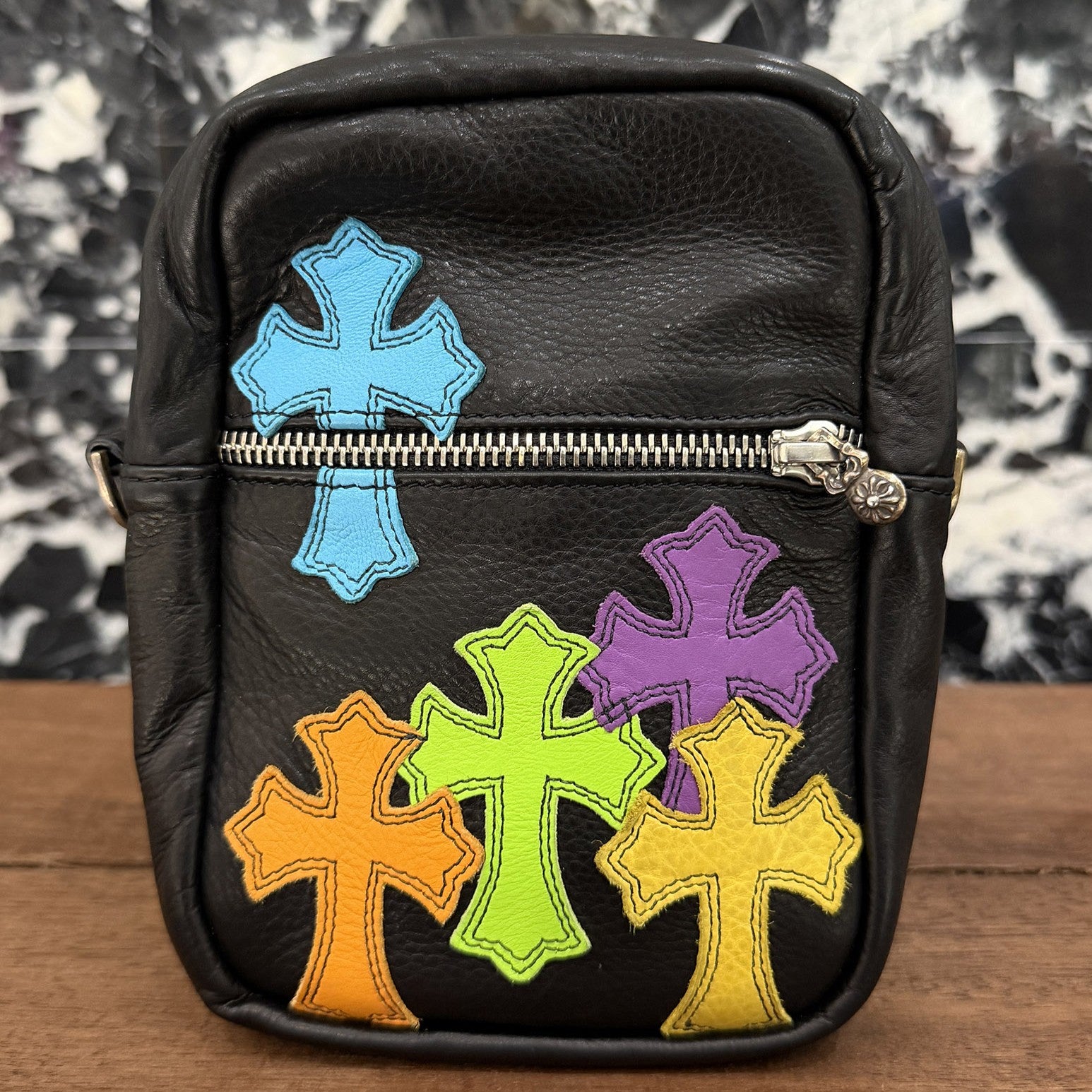 CHROME HEARTS TAKAMINI Multi Color Leather Cross Patch Leather