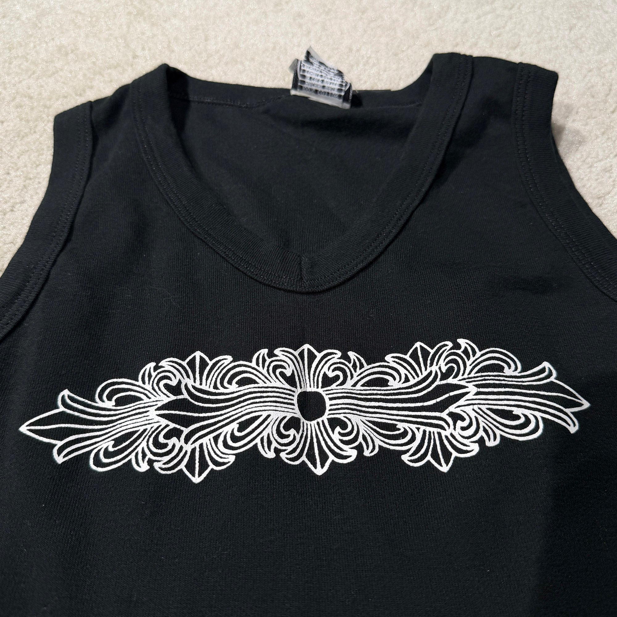 CHROME HEARTS Floral Cross Print Tank Top Size ONE SIZE クロムハーツ フローラルクロス プリント タンクトップ サイズONE SIZE
