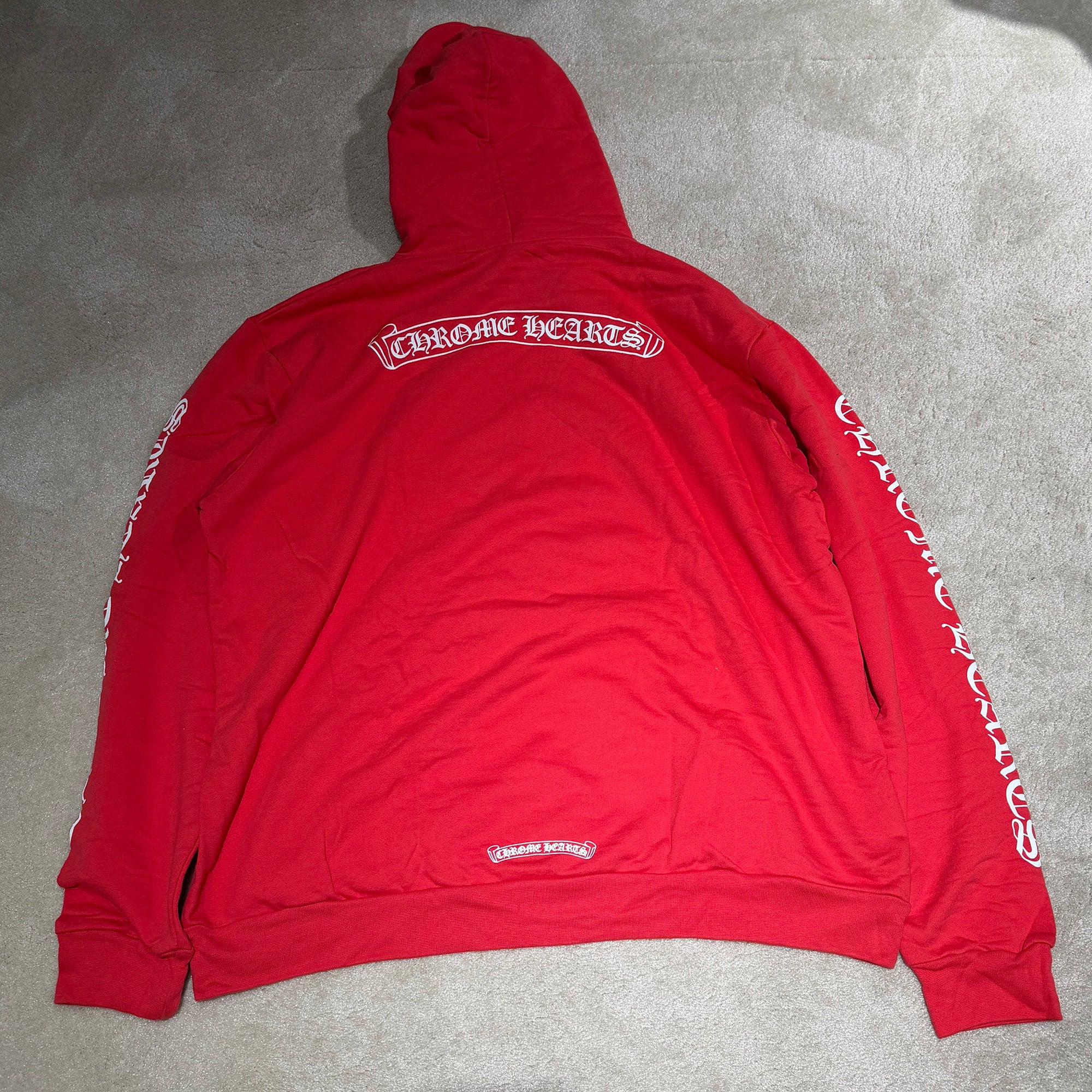 CHROME HEARTS 2025SS Back Scroll Label Logo Pullover Hoodie Size XL クロムハーツ バックスクロールラベルロゴ プルオーバーフーディー サイズXL
