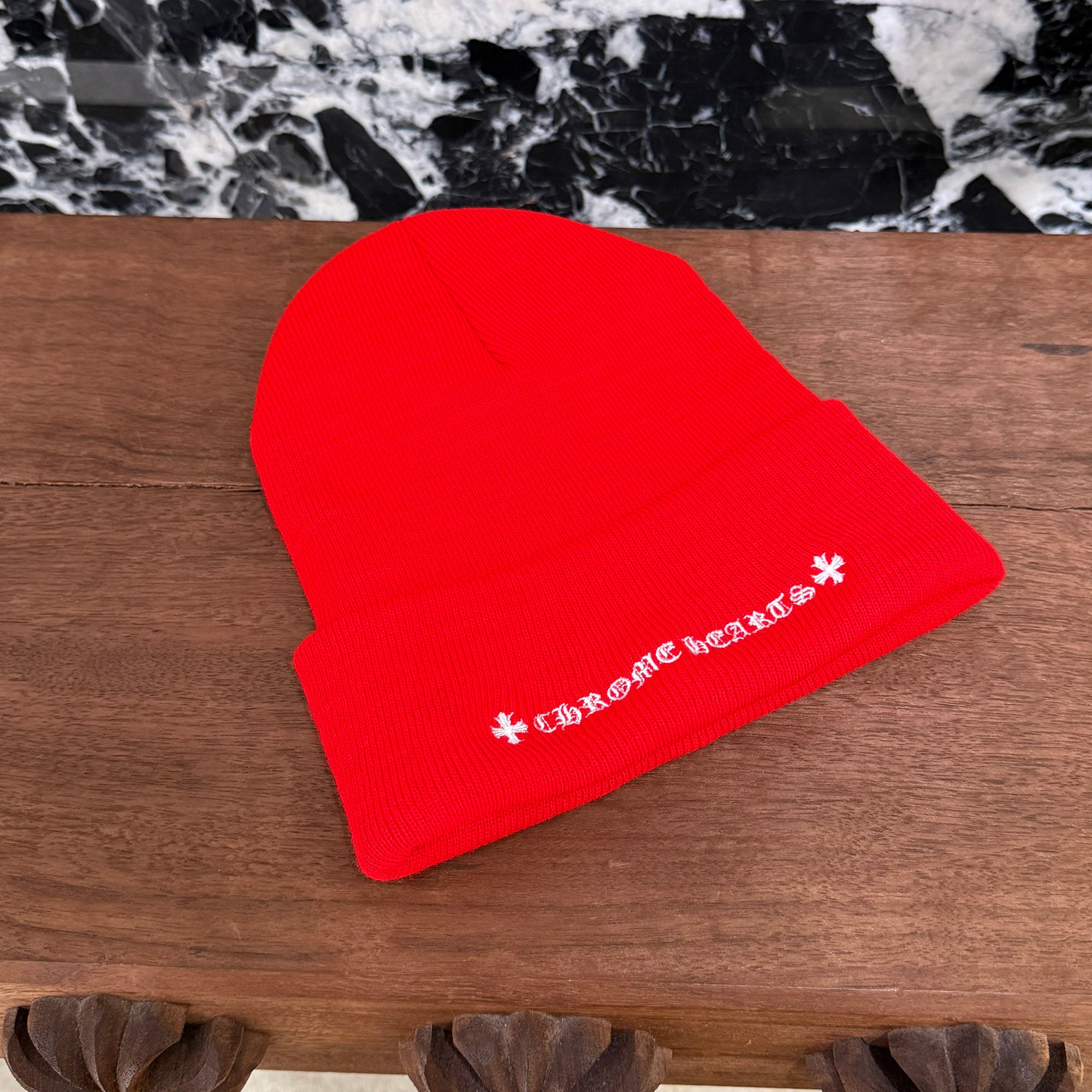 CHROME HEARTS CH Logo Embroidery Beanie Size ONE SIZE (22cm