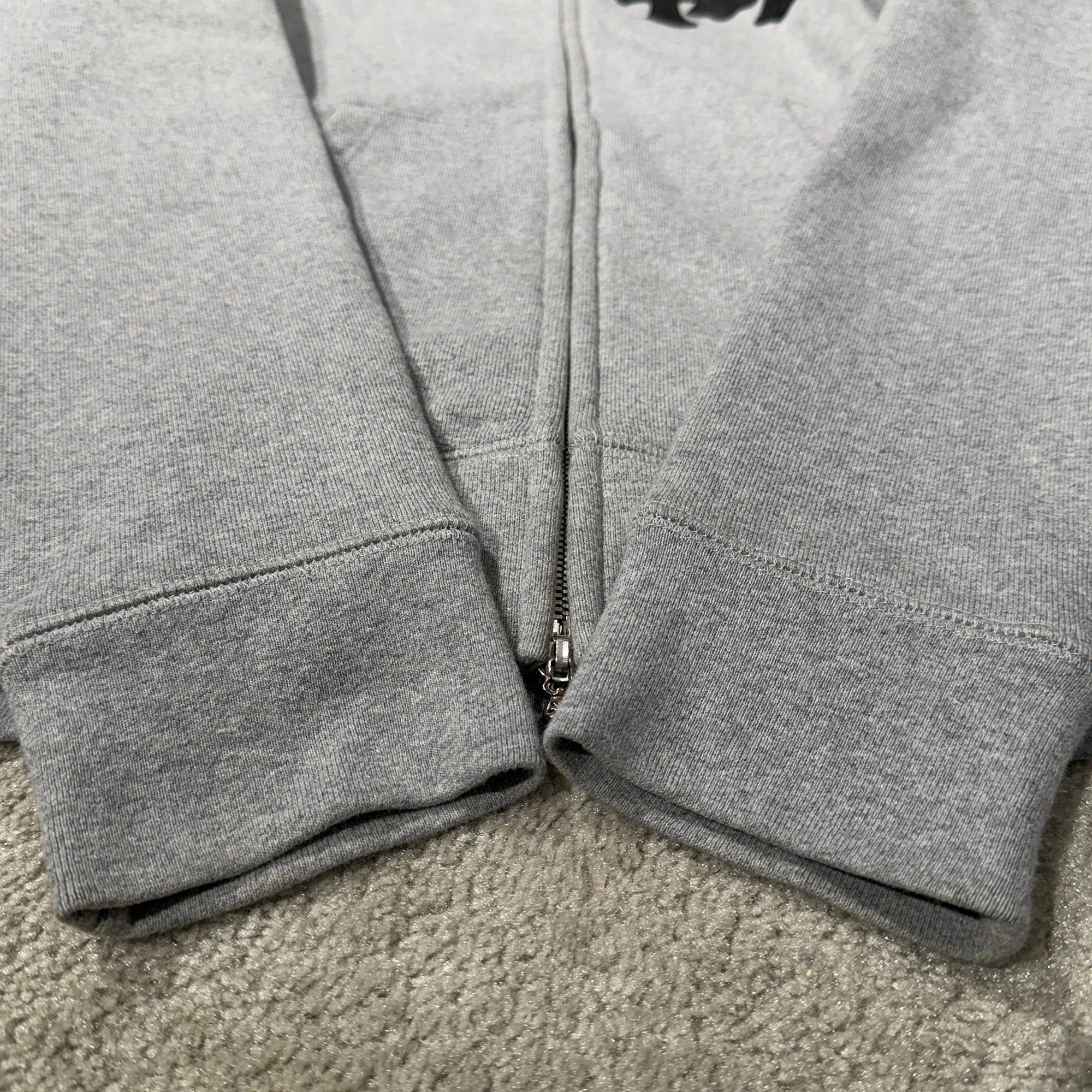 CHROME HEARTS Y NOT Cemetery Cross Leather Patch Zip Up Hoodie Size S クロムハーツ ワイノット セメタリークロス レザーパッチ ジップアップ フーディ サイズS