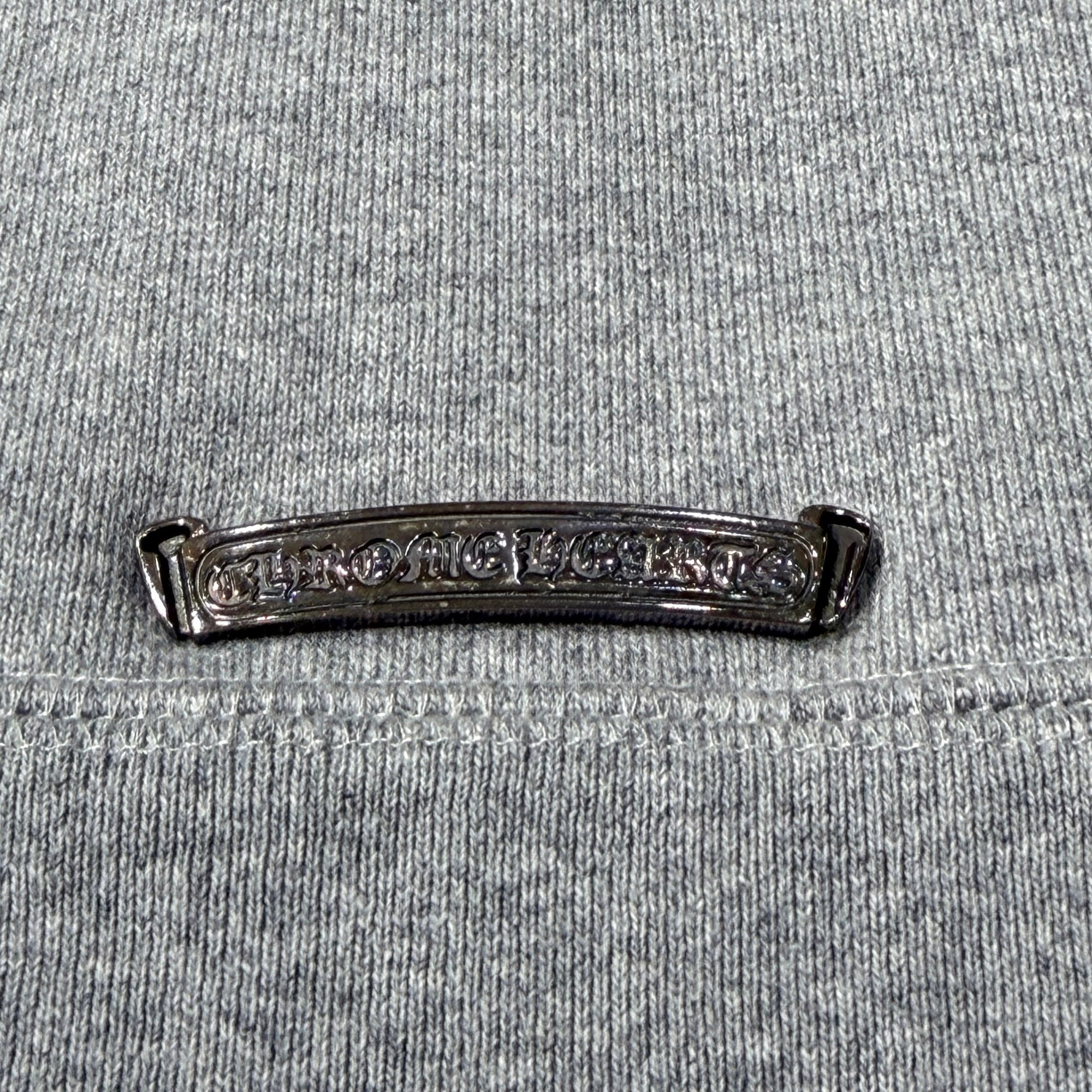 CHROME HEARTS Y NOT Cemetery Cross Leather Patch Zip Up Hoodie Size S クロムハーツ ワイノット セメタリークロス レザーパッチ ジップアップ フーディ サイズS