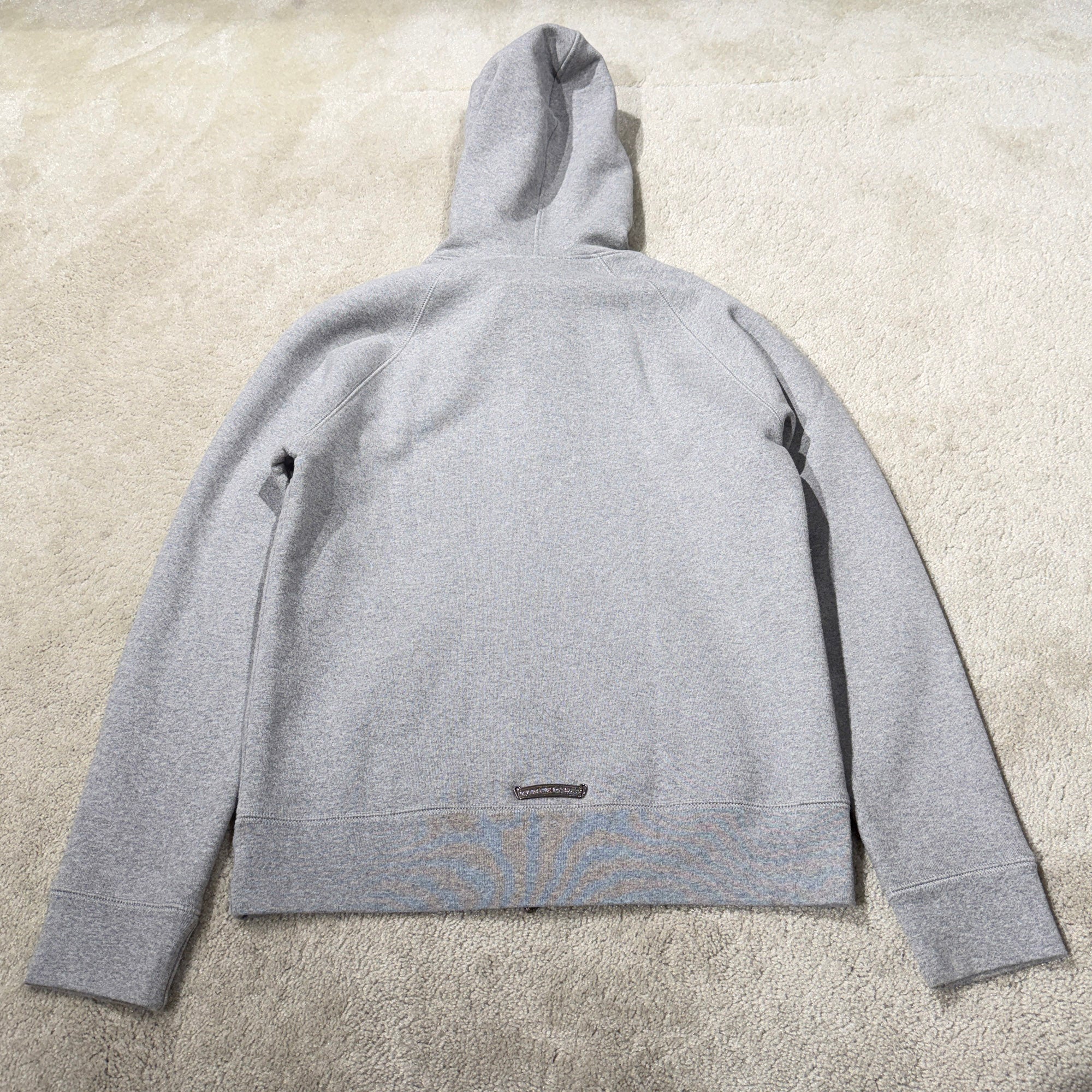 CHROME HEARTS Y NOT Cemetery Cross Leather Patch Zip Up Hoodie Size S クロムハーツ ワイノット セメタリークロス レザーパッチ ジップアップ フーディ サイズS