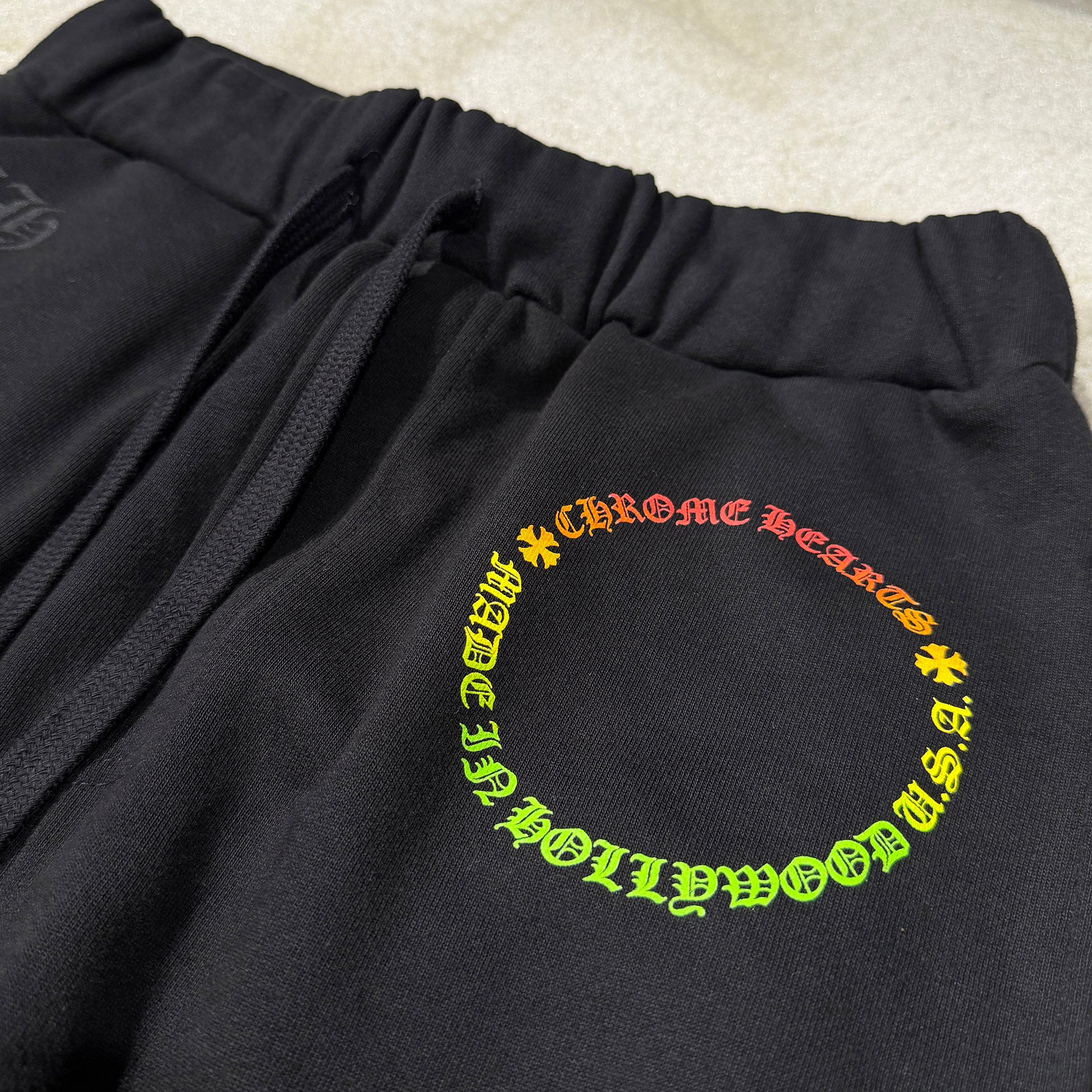 CHROME HEARTS Gradient Circle Logo Floral Cross Sweat Long Pants Size S クロムハーツ グラディエント サークルロゴ 裾フローラルクロス スウェットロングパンツ サイズS