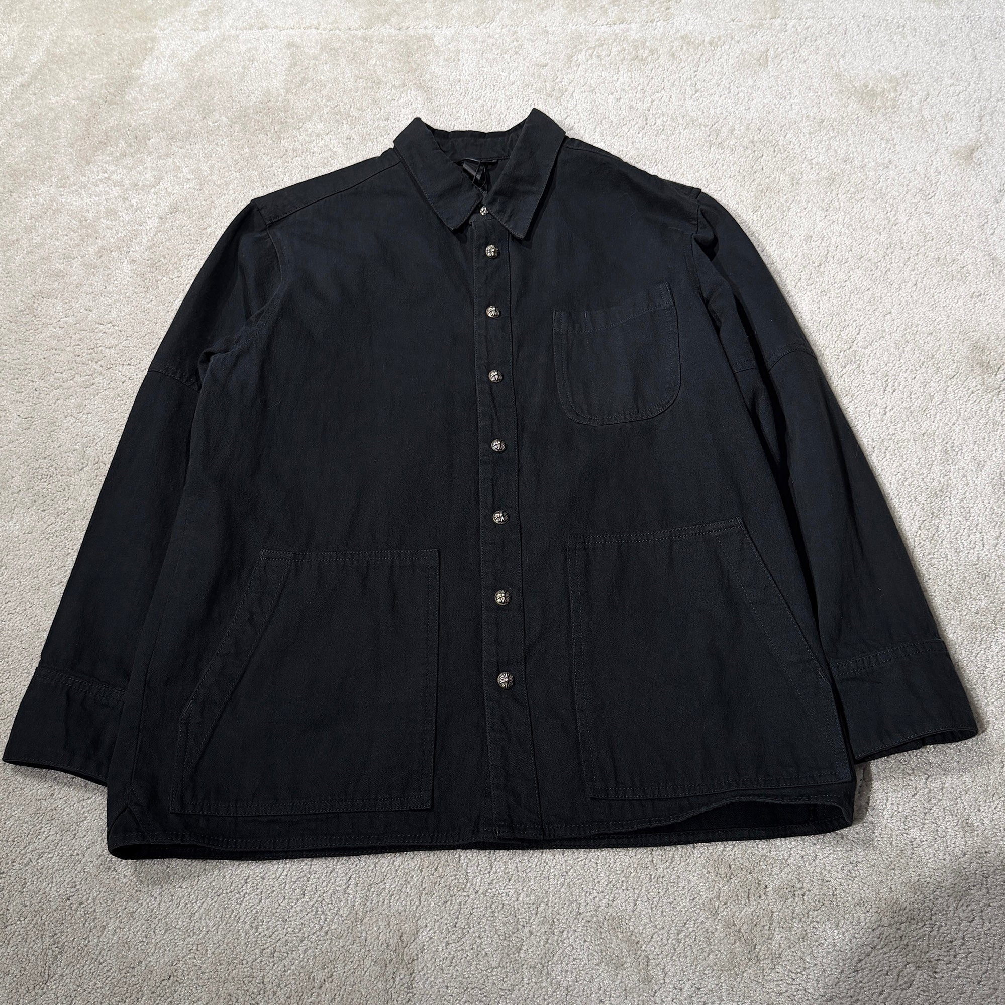 CHROME HEARTS Y NOT LAST BITE COVER ALL DENIM SHIRT Size L クロムハーツ ワイノット ラストバイト カバーオール デニムシャツ サイズL