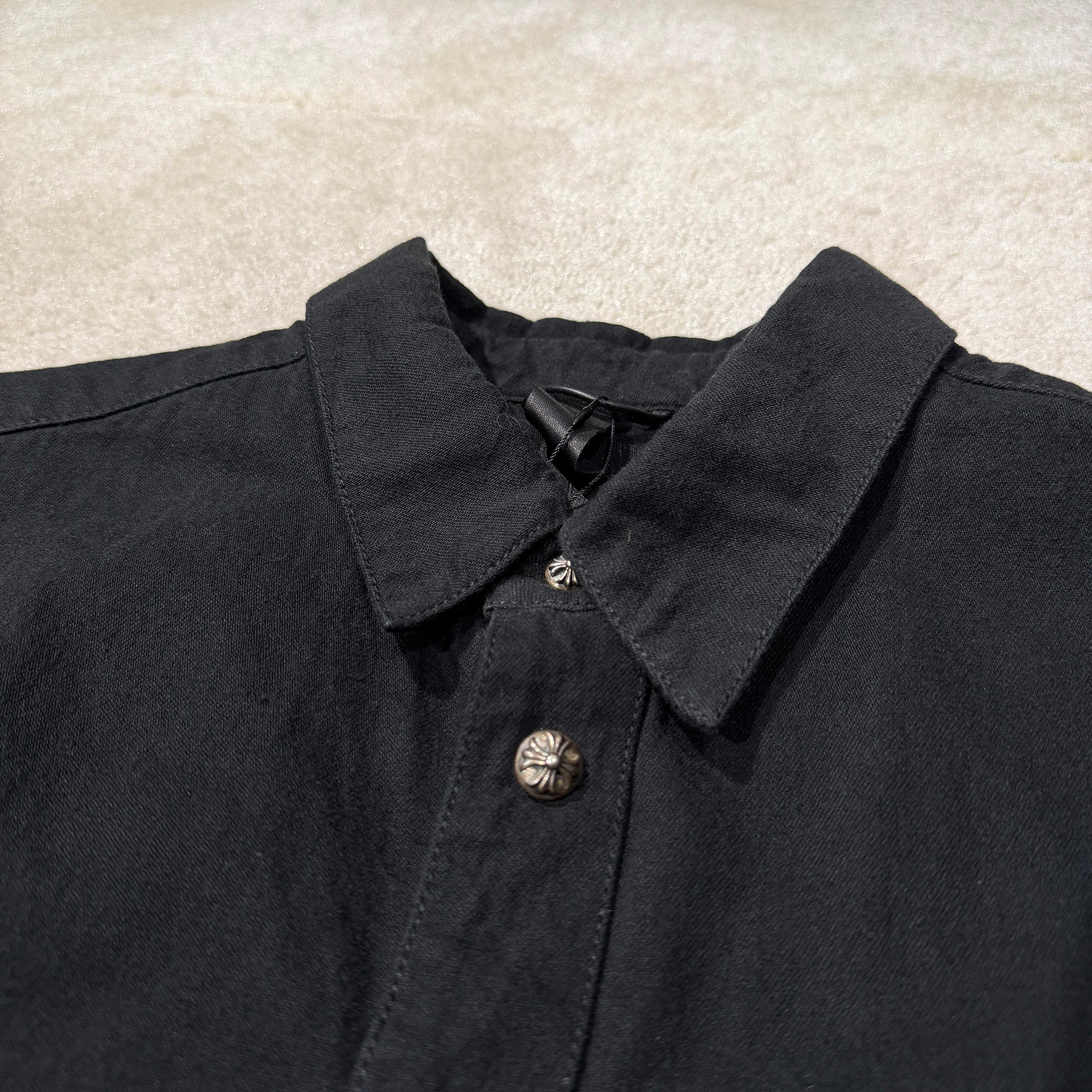 CHROME HEARTS Y NOT LAST BITE COVER ALL DENIM SHIRT Size L クロムハーツ ワイノット ラストバイト カバーオール デニムシャツ サイズL