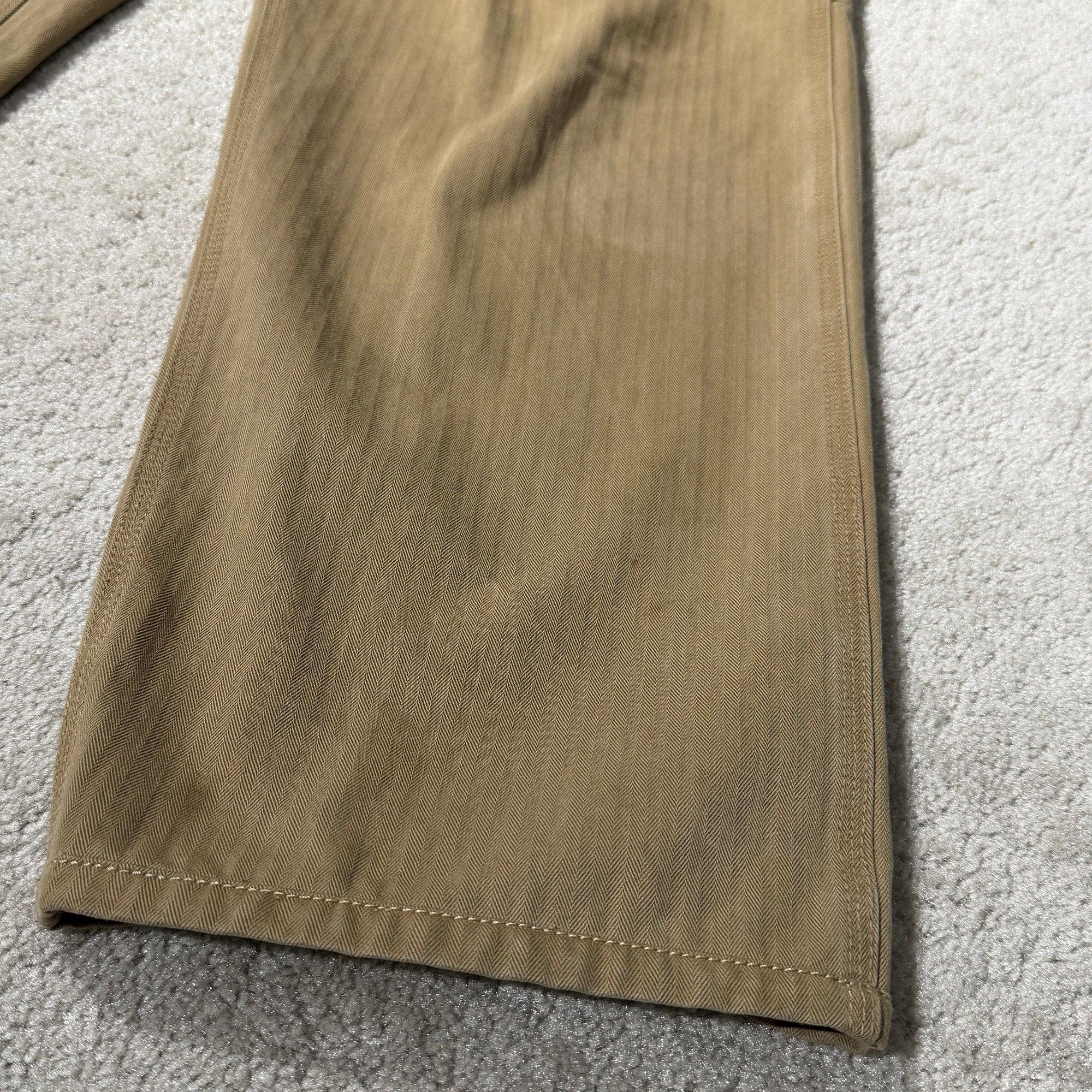 CHROME HEARTS Cross Ball Button Herringbone Cotton Chino Pants Size 34 クロムハーツ クロスボールボタン ヘリンボーン コットンチノパンツ サイズ34