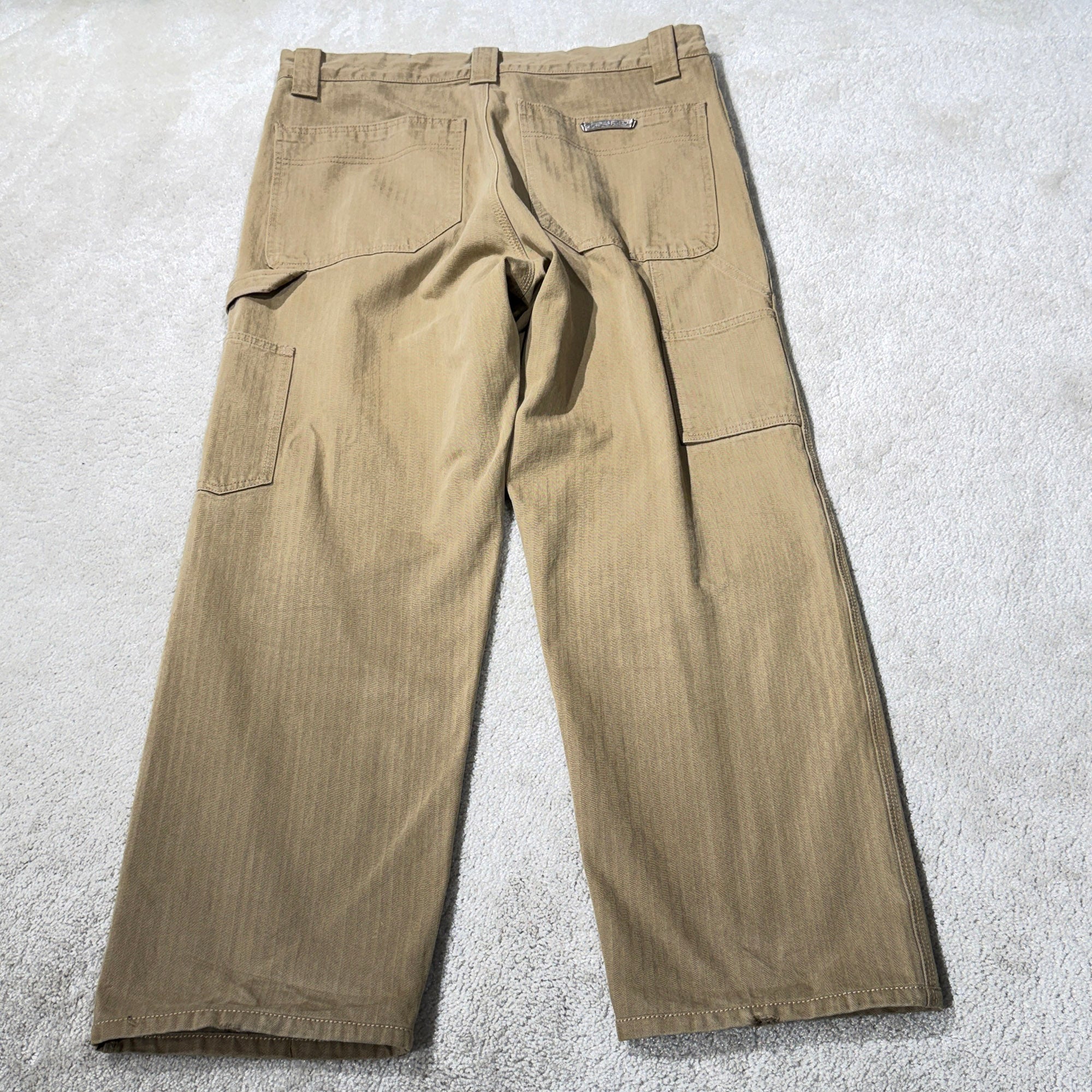 CHROME HEARTS Cross Ball Button Herringbone Cotton Chino Pants Size 34 クロムハーツ クロスボールボタン ヘリンボーン コットンチノパンツ サイズ34