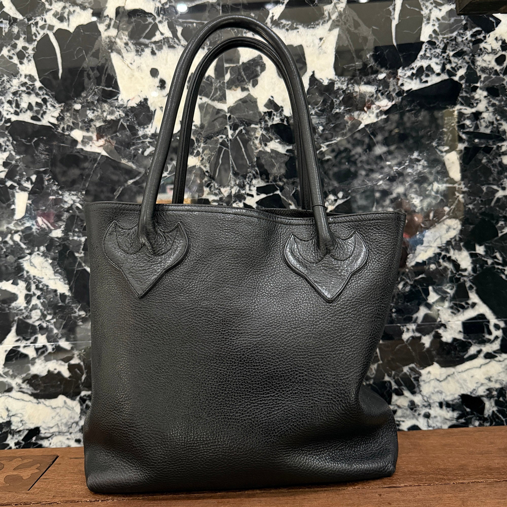 CHROME HEARTS 1 Cross Leather Patch FS Leather Tote Bag クロムハーツ 1クロス レザーパッチ FS レザートートバッグ
