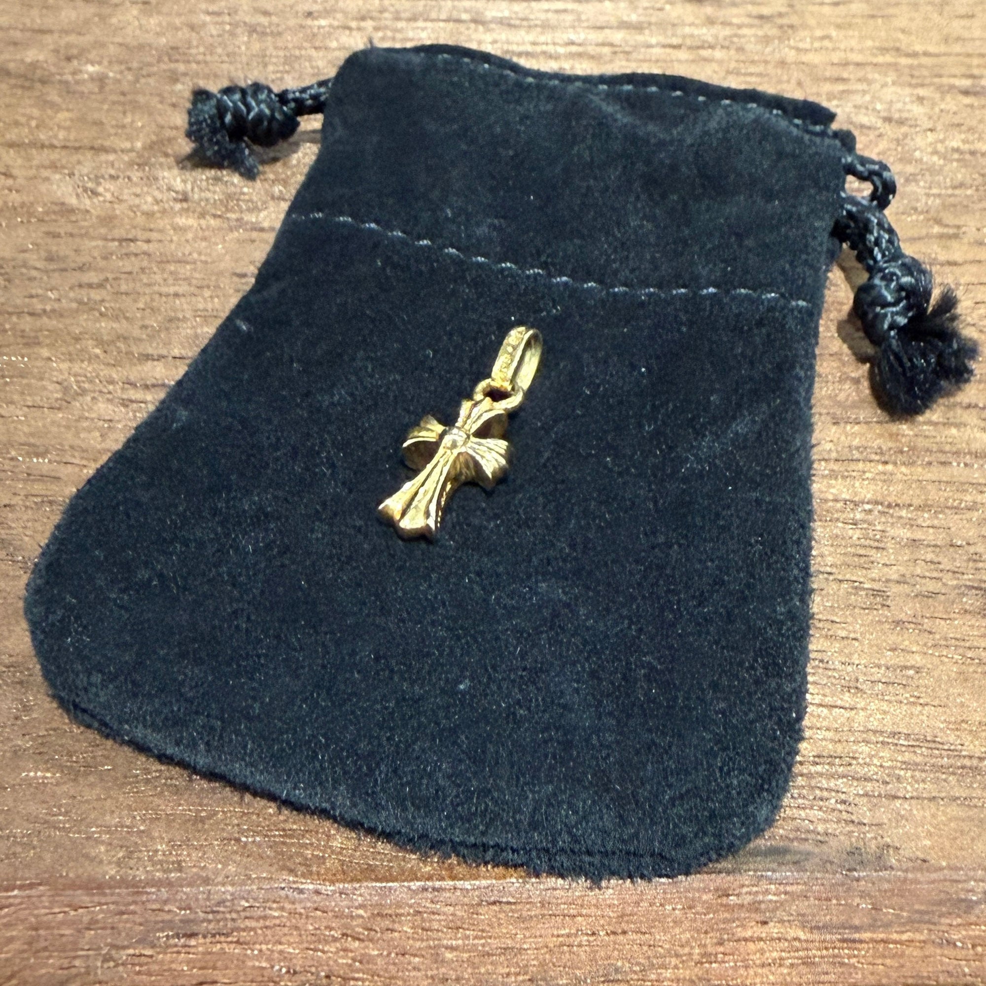 CHROME HEARTS 22K CH Cross Baby Fat Charm クロムハーツ 22K CHクロス ベビーファット チャーム