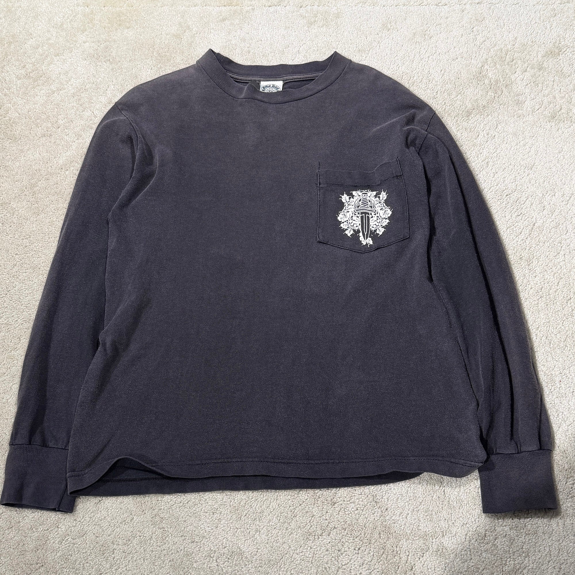 CHROME HEARTS Back Horseshoe Vine Dagger Long Sleeve Tee Size S