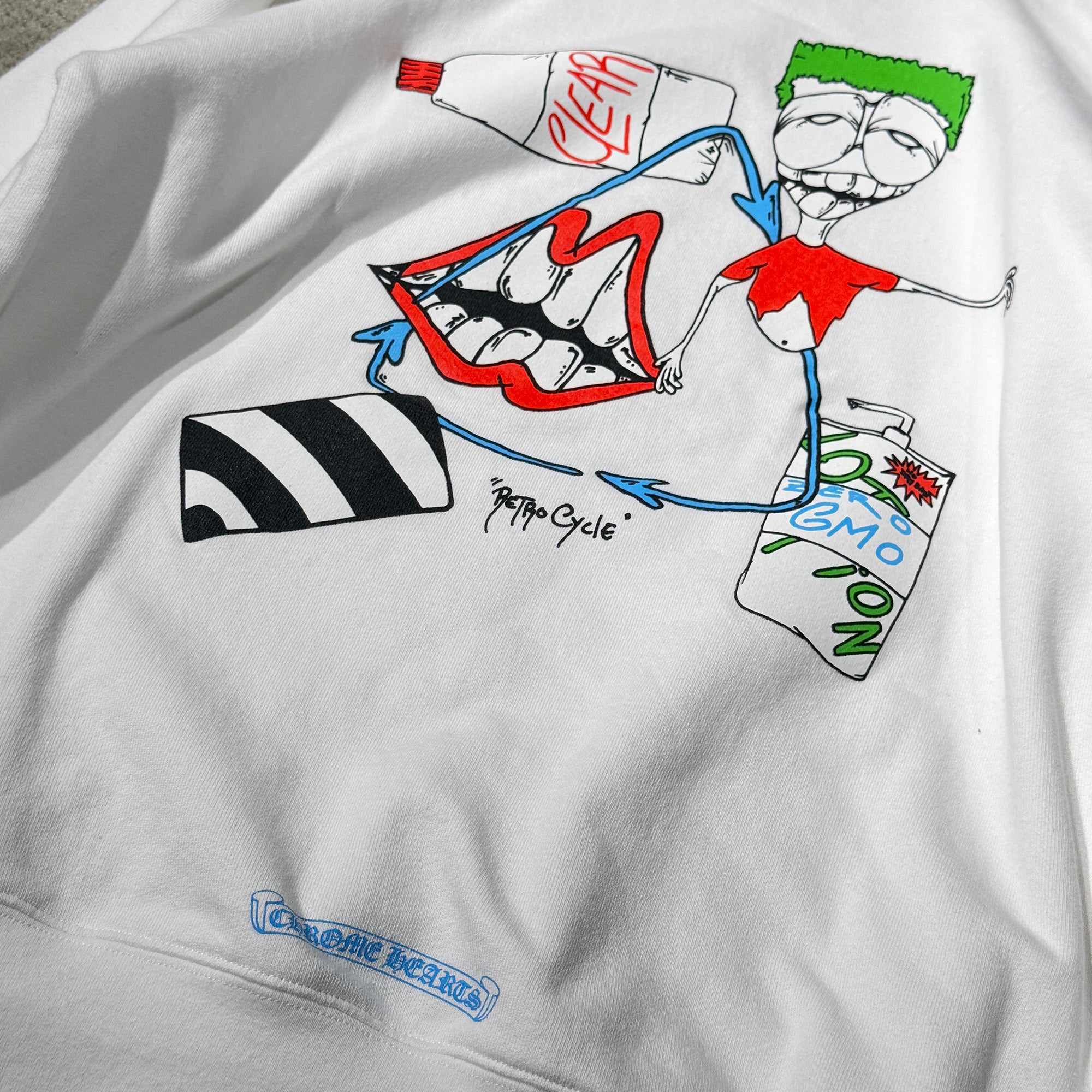CHROME HEARTS × MATTY BOY RETRO CYCLE Pullover Hoodie Size XL クロムハーツ × マッティボーイ レトロサイクル プルオーバーフーディ サイズXL
