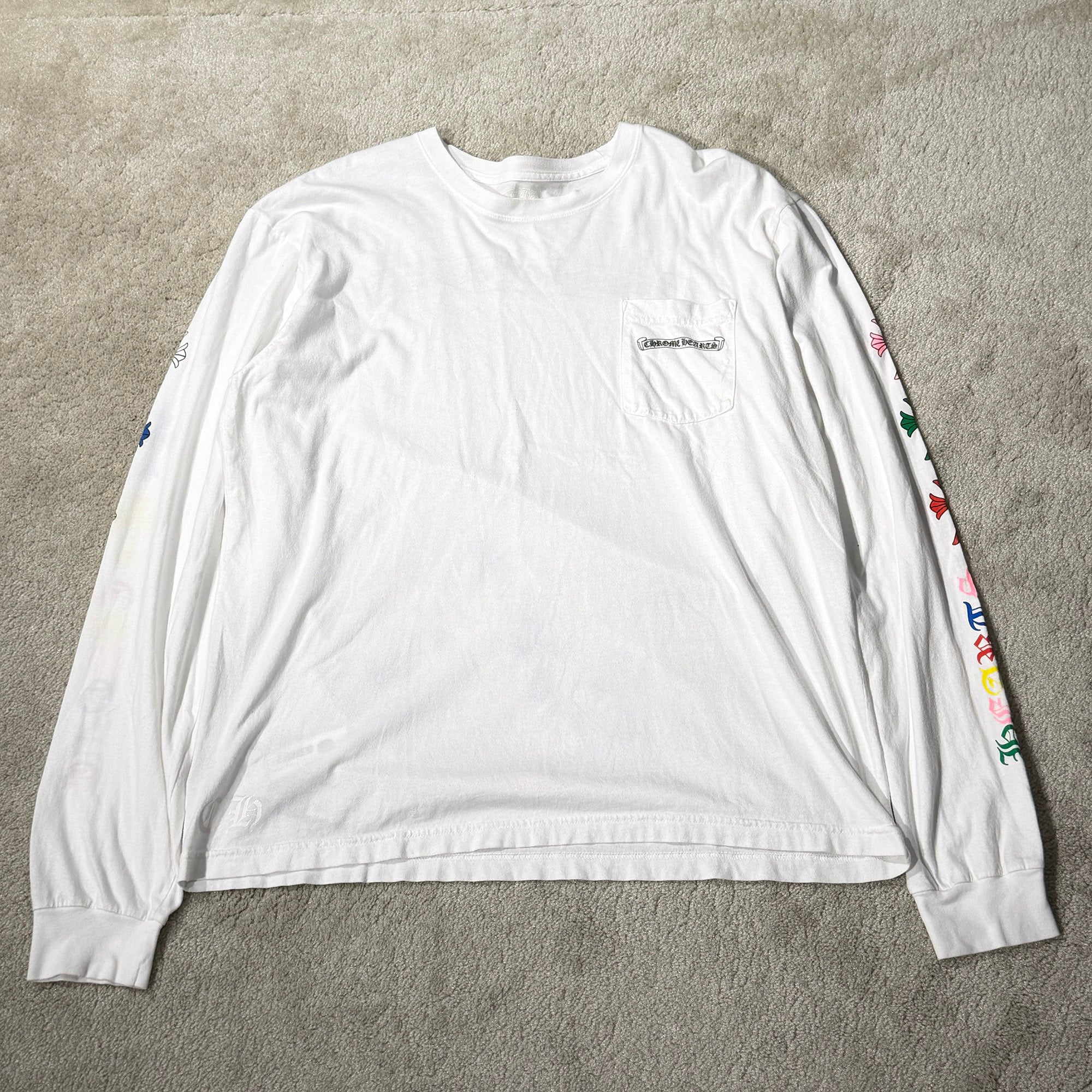 CHROME HEARTS MLTCOL CEM CRS Long Sleeve Tee Size XL クロムハーツ マルチカラー セメタリークロス ロングスリーブTシャツ サイズXL