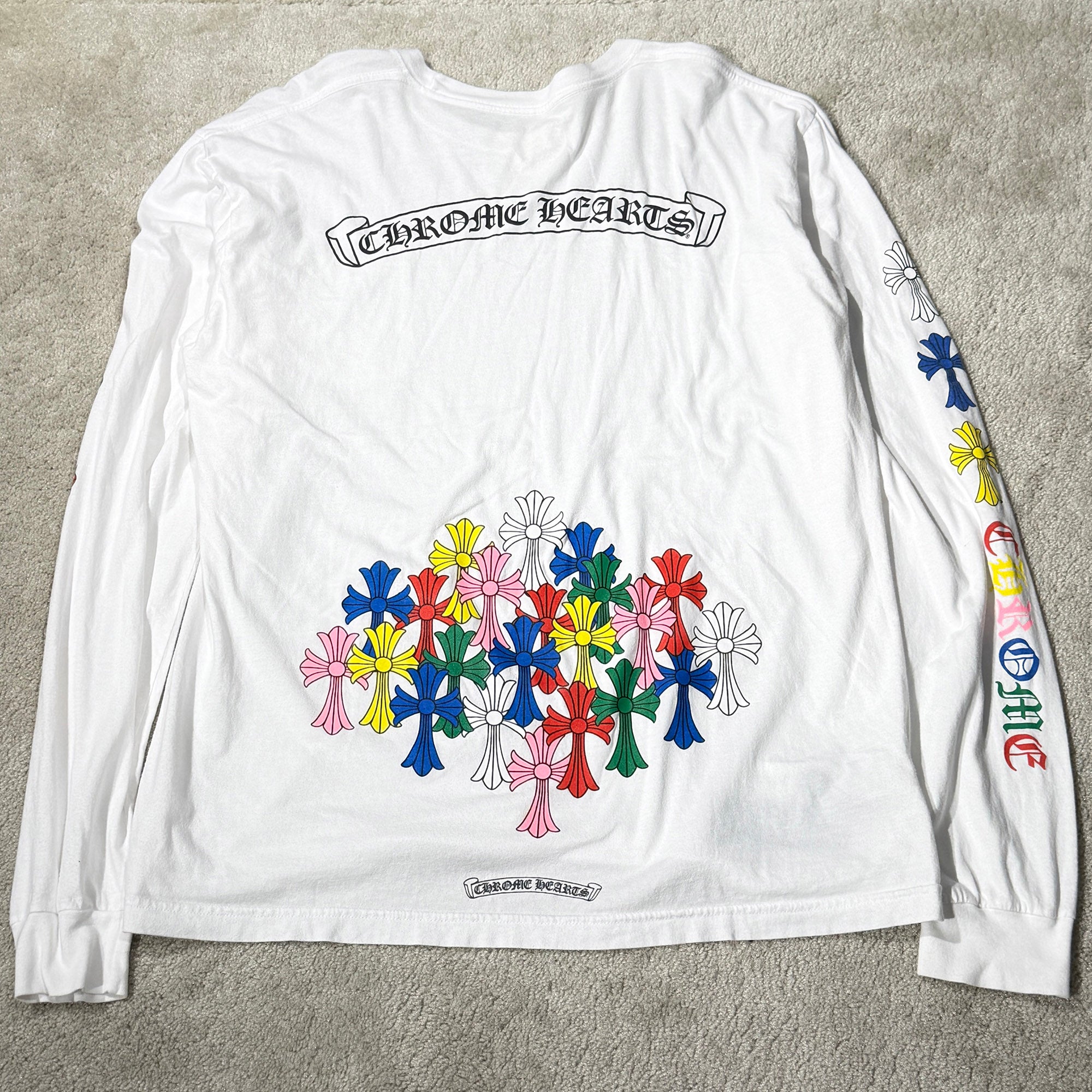 CHROME HEARTS MLTCOL CEM CRS Long Sleeve Tee Size XL クロムハーツ マルチカラー セメタリークロス ロングスリーブTシャツ サイズXL