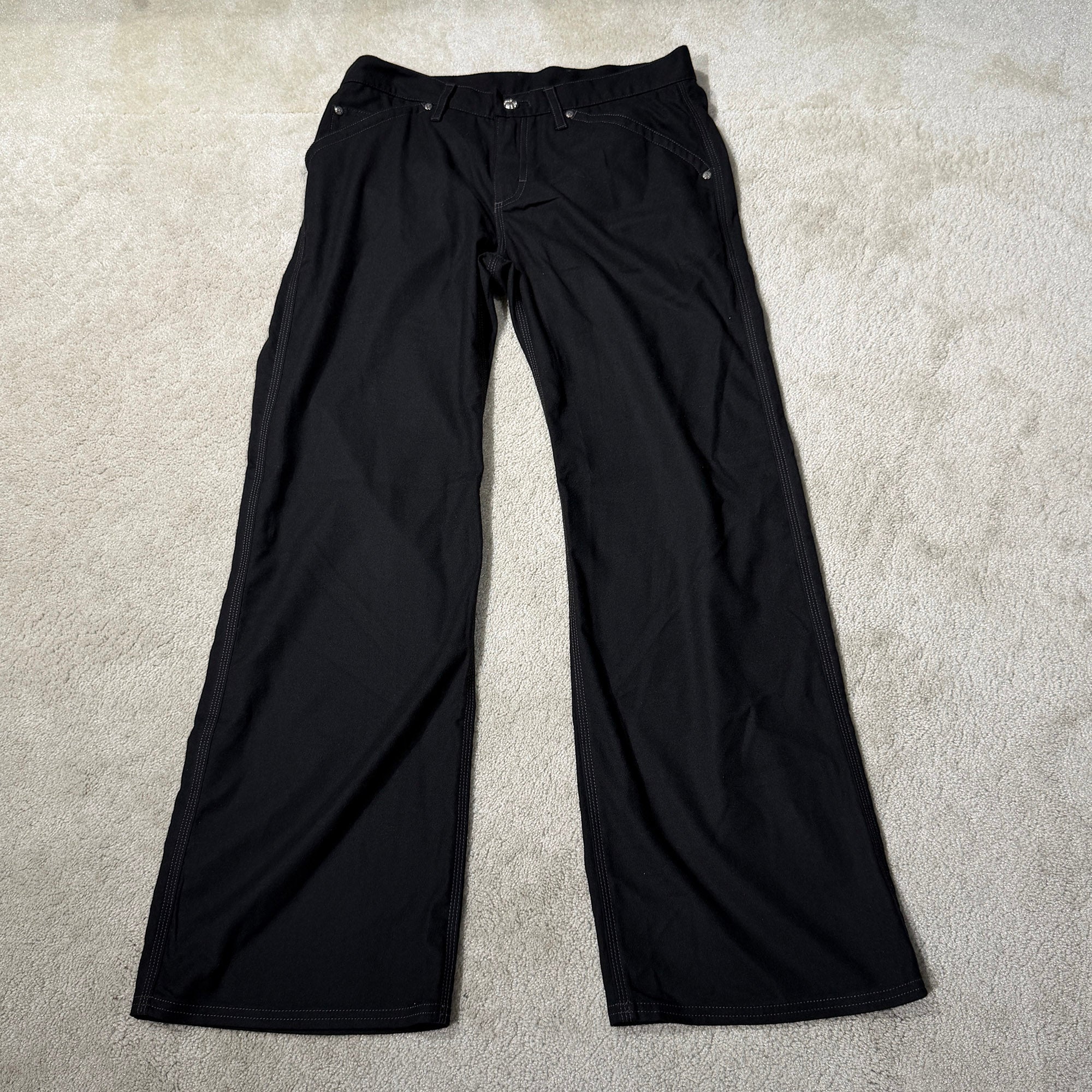 CHROME HEARTS Cross Ball Button Wide Straight Pants Size 27 クロムハーツ クロスボールボタン ワイドストレート パンツ サイズ27