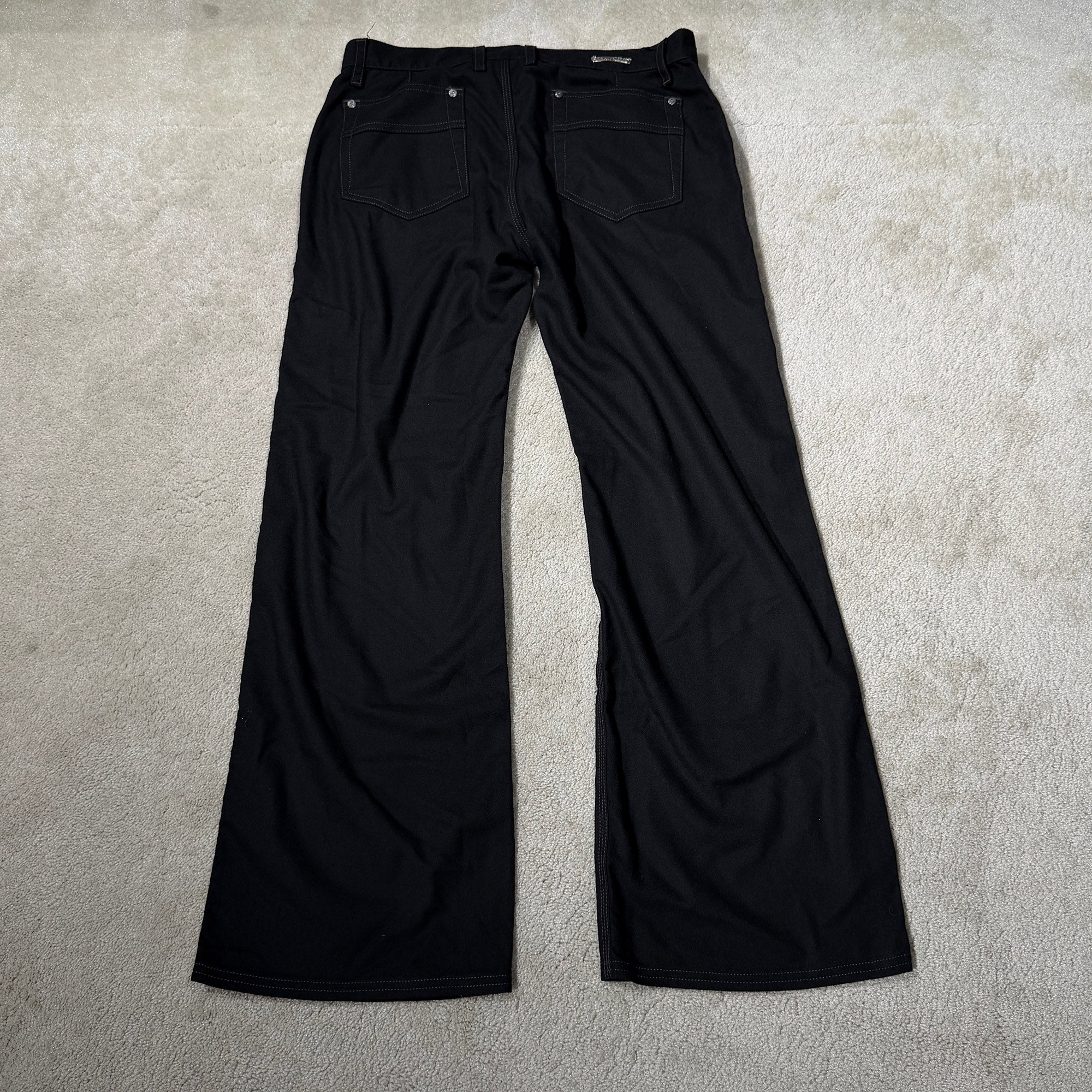 CHROME HEARTS Cross Ball Button Wide Straight Pants Size 27 クロムハーツ クロスボールボタン ワイドストレート パンツ サイズ27
