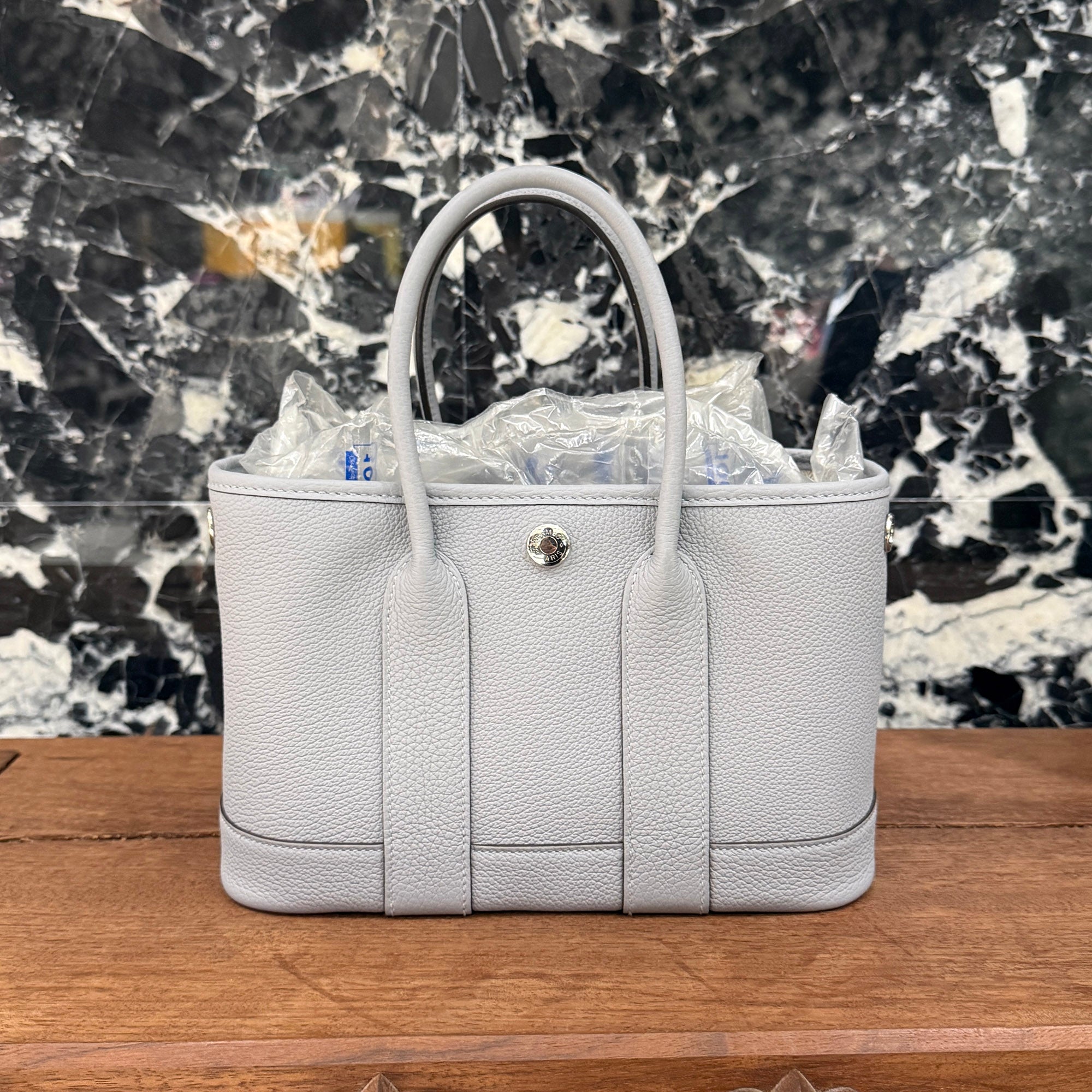 HERMES Neo Garden Party 23 "Gris Pantin" Hand Bag G刻印 エルメス ネオ ガーデンパーティ 23 "グリパンタン"ハンドバッグ G刻印