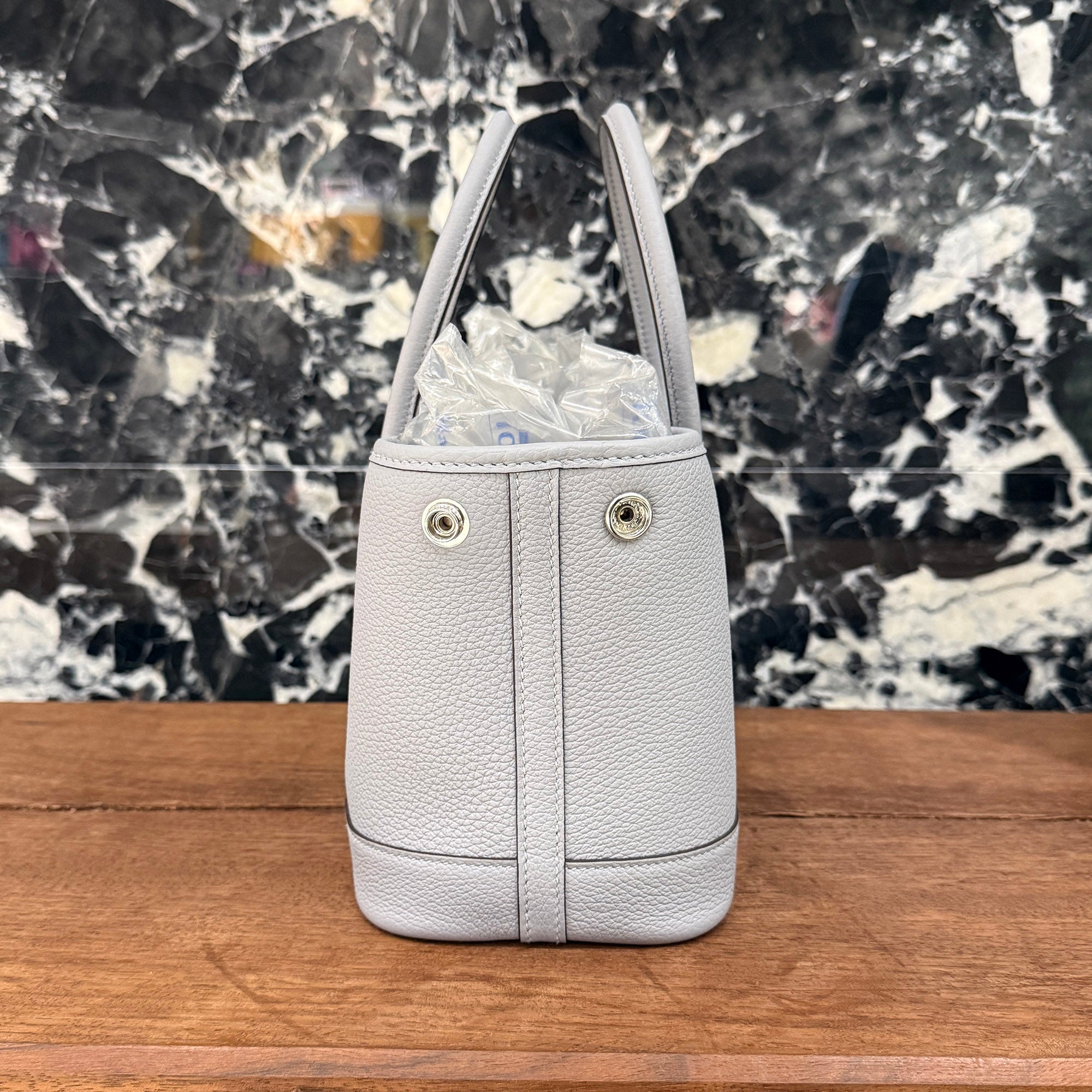 HERMES Neo Garden Party 23 "Gris Pantin" Hand Bag G刻印 エルメス ネオ ガーデンパーティ 23 "グリパンタン"ハンドバッグ G刻印