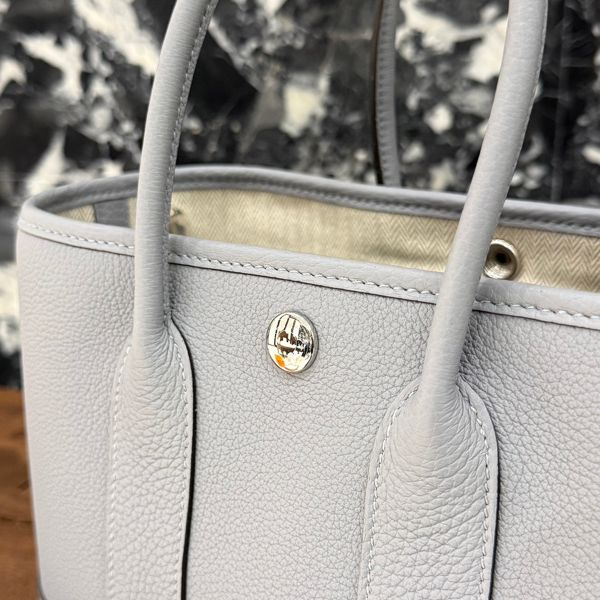 HERMES Neo Garden Party 23 "Gris Pantin" Hand Bag G刻印 エルメス ネオ ガーデンパーティ 23 "グリパンタン"ハンドバッグ G刻印