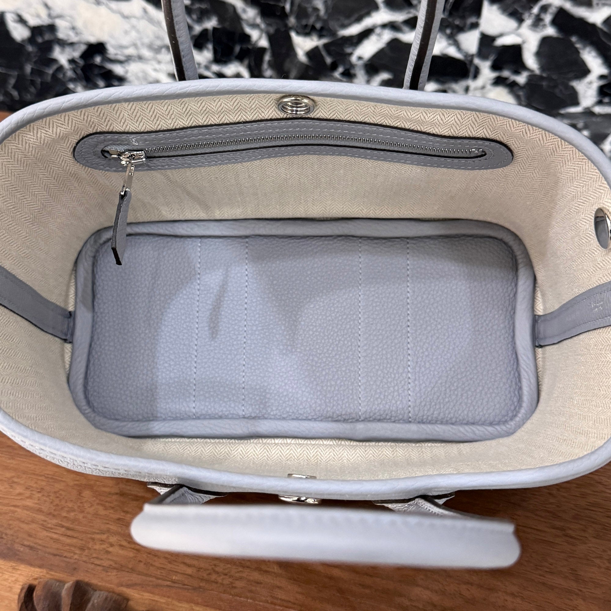 HERMES Neo Garden Party 23 "Gris Pantin" Hand Bag G刻印 エルメス ネオ ガーデンパーティ 23 "グリパンタン"ハンドバッグ G刻印