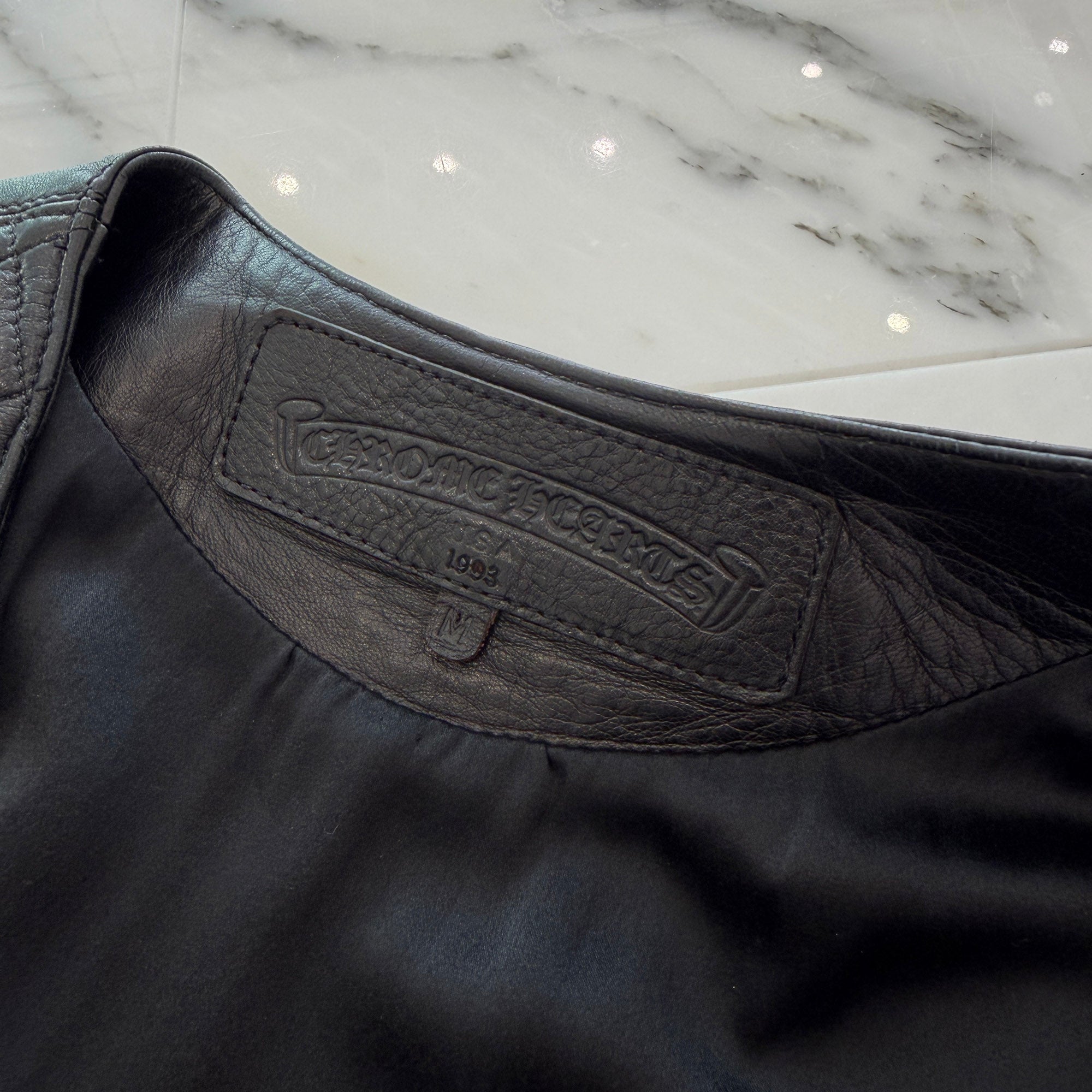 CHROME HEARTS Dagger Zip Quilting Leather Vest Size M クロムハーツ ダガージップ キルティングレザーベスト サイズM