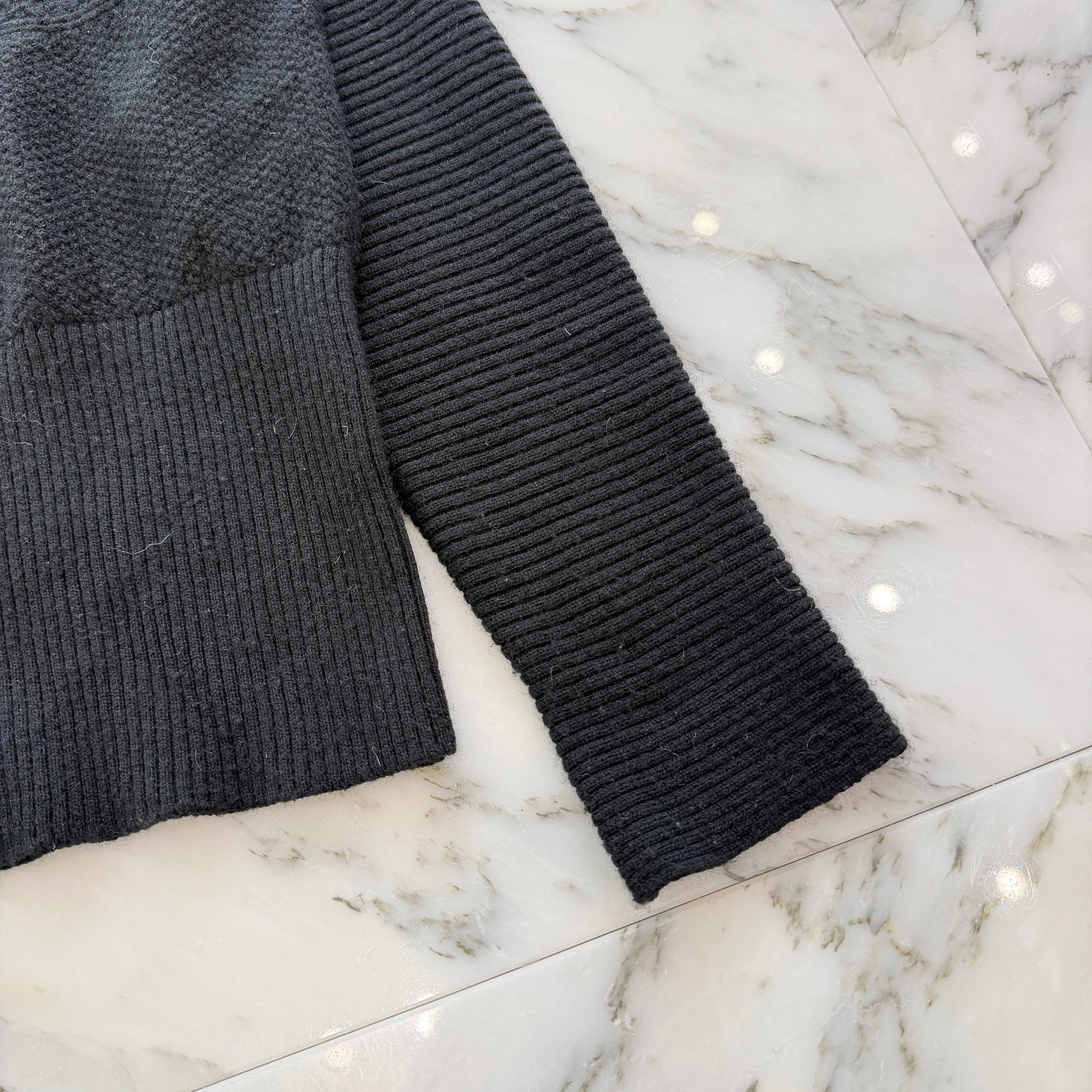 CHROME HEARTS Y NOT Leather Cross Patch Cashmere Knit Sweater Size M クロムハーツ ワイノット レザークロスパッチ カシミヤ ニットセーター サイズM