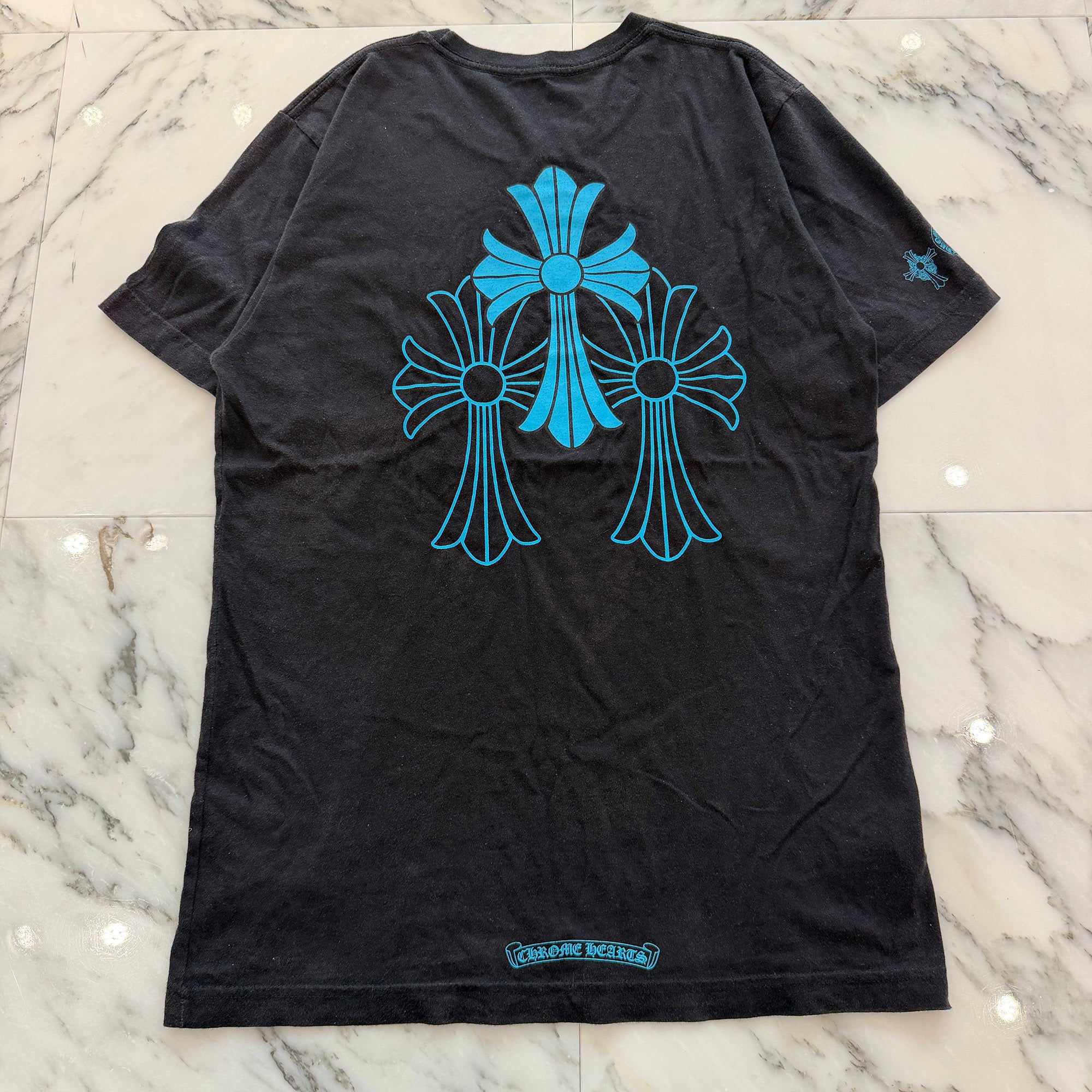CHROME HEARTS 3 Blue Cross Tee Size M クロムハーツ 3 ブルークロス Tシャツ サイズM