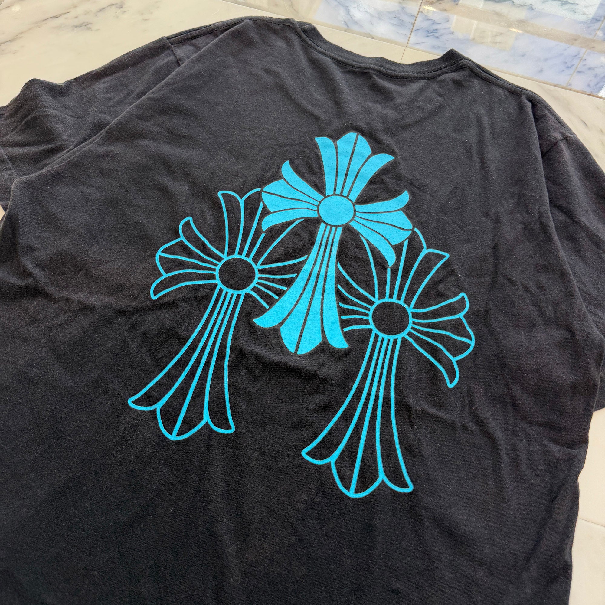 CHROME HEARTS 3 Blue Cross Tee Size M クロムハーツ 3 ブルークロス Tシャツ サイズM