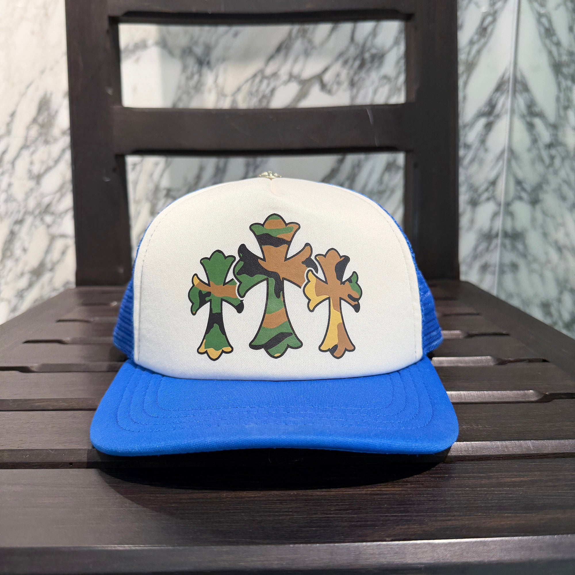 CHROME HEARTS Camo Cemetery Cross Tracker Cap Size ONESIZE (53-60) クロムハーツ カモ セメタリークロス トラッカーキャップ サイズONESIZE (53-60)