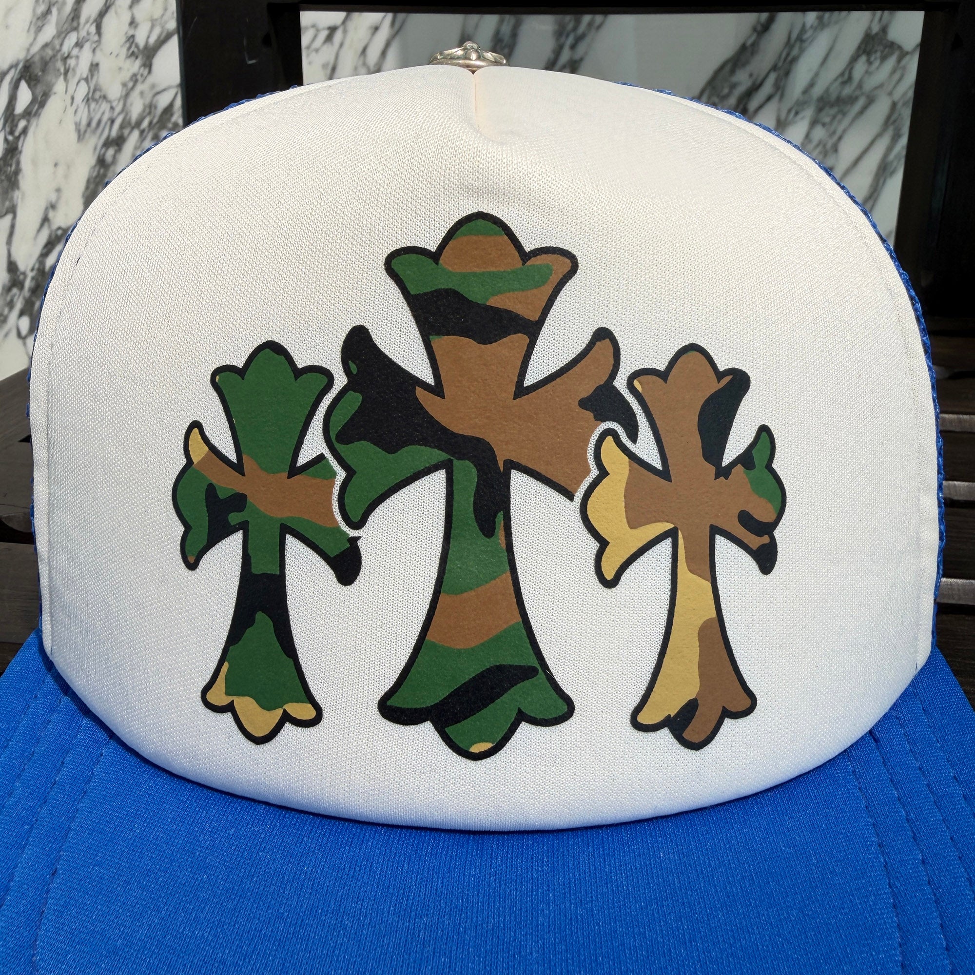 CHROME HEARTS Camo Cemetery Cross Tracker Cap Size ONESIZE (53-60) クロムハーツ カモ セメタリークロス トラッカーキャップ サイズONESIZE (53-60)