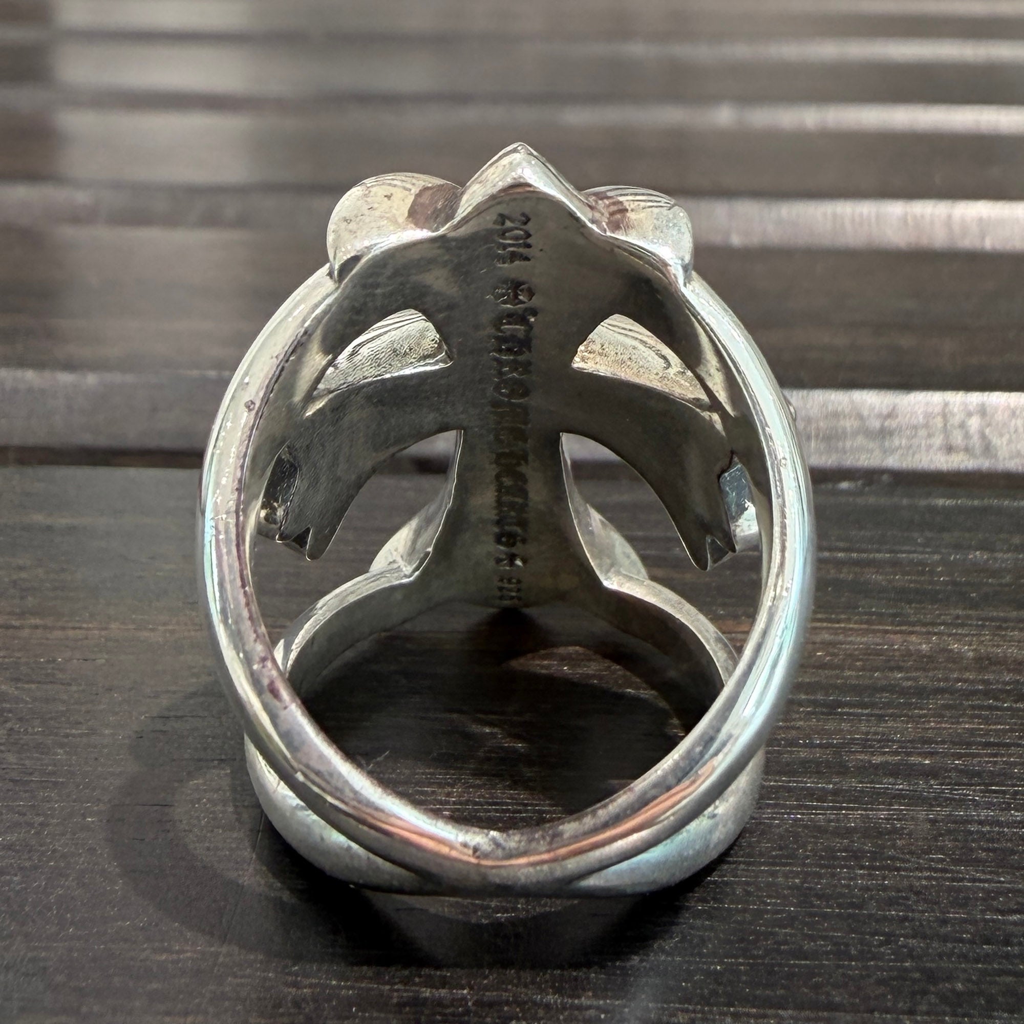 CHROME HEARTS Infinity CRS Ring Pave Blue Sapphire Size 17号 クロムハーツ インフィニティークロス リング パヴェ ブルーサファイヤ サイズ17号