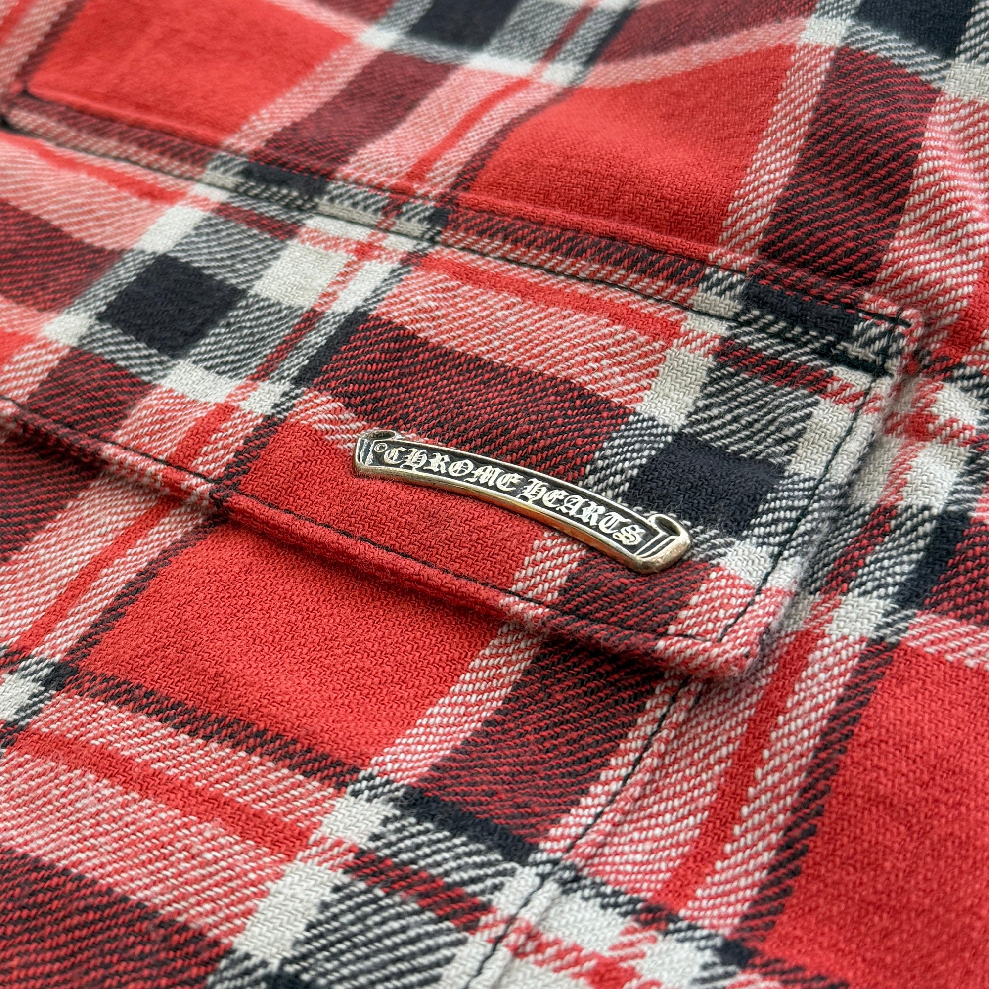 CHROME HEARTS Y NOT Workn Padded Flannel Check Shirt Jacket Size XL クロムハーツ ワイノット ワーキンパデッド フランネルチェック シャツジャケット サイズXL