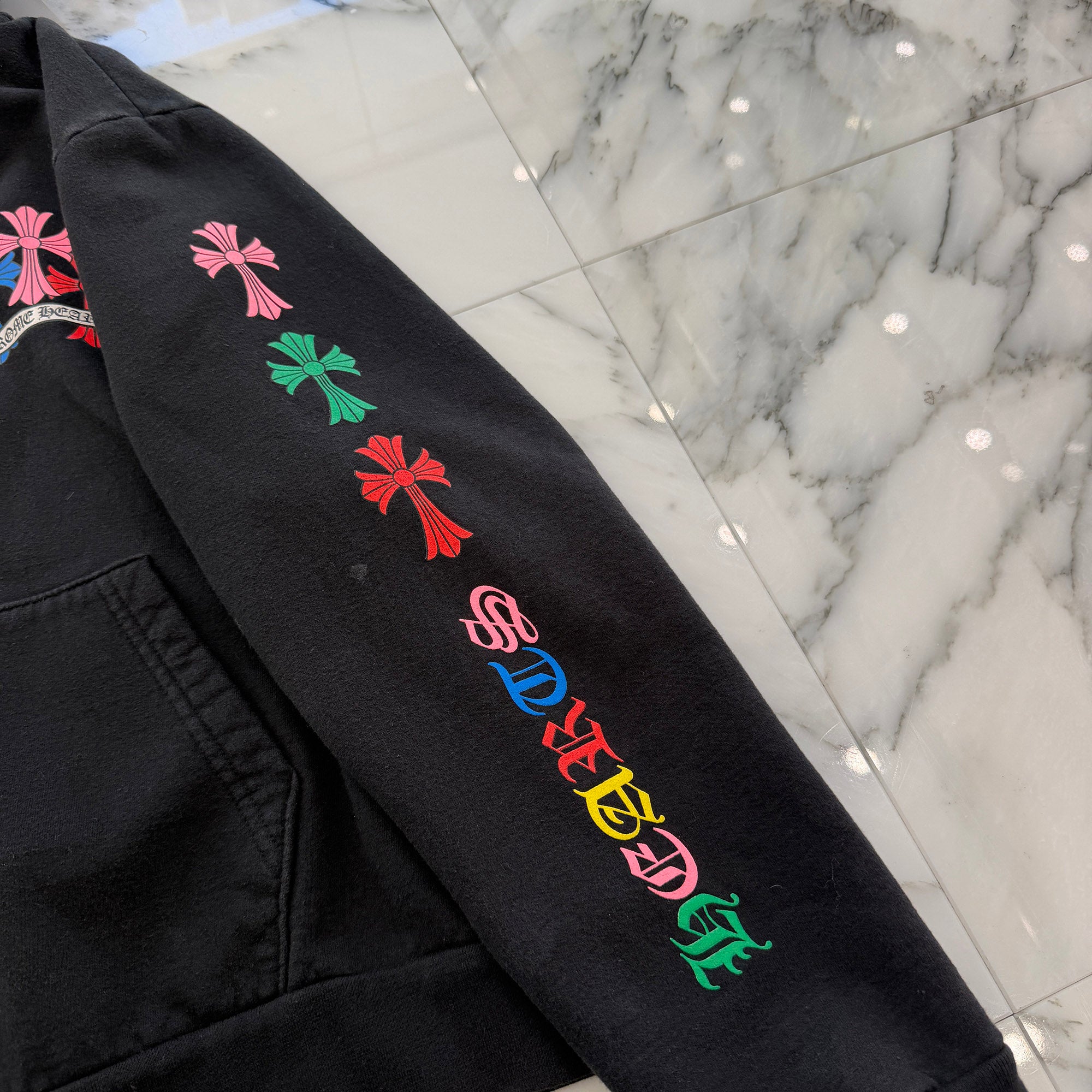 CHROME HEARTS MLTCOL CEM CRS Zip Up Hoodie Size M クロムハーツ マルチカラー セメタリークロス ジップアップフーディ サイズM