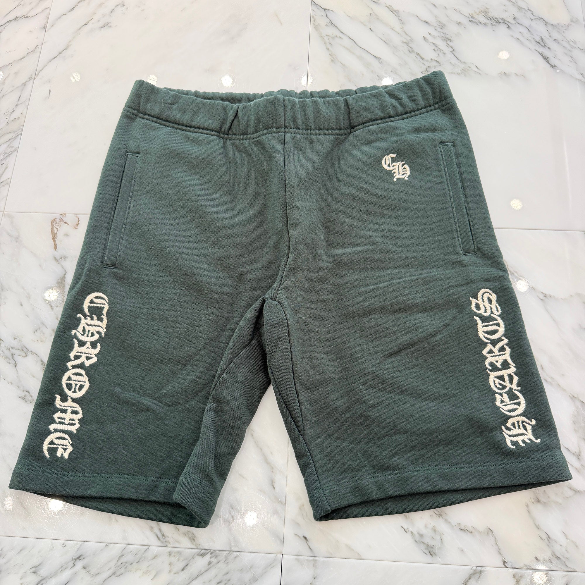 CHROME HEARTS Y NOT SLO RIDE Logo Sweat Half Pants Size L クロムハーツ ワイノット スローライド ロゴ スウェットハーフパンツ サイズL
